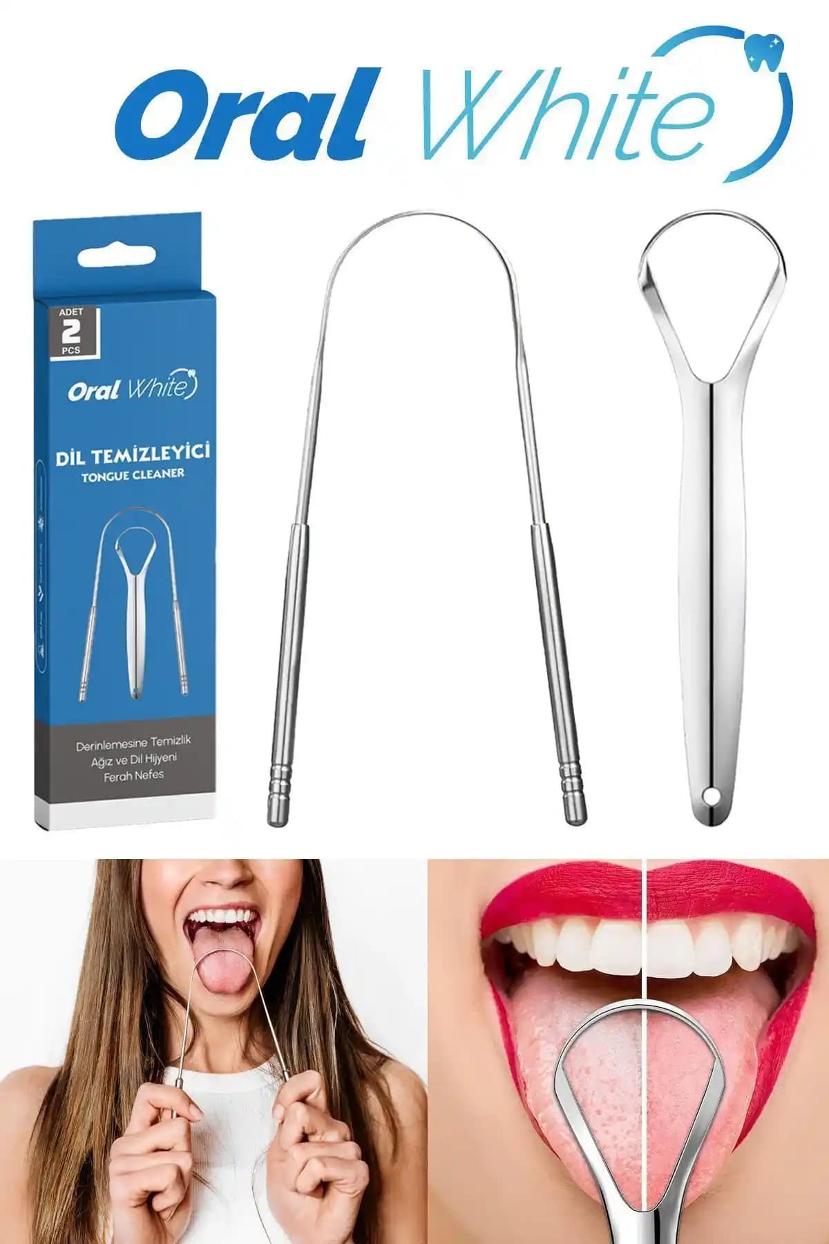 Paslanmaz Çelik Dil Temizleyici ve Sıyırıcı ile Ağız Sağlığınızı Koruyun