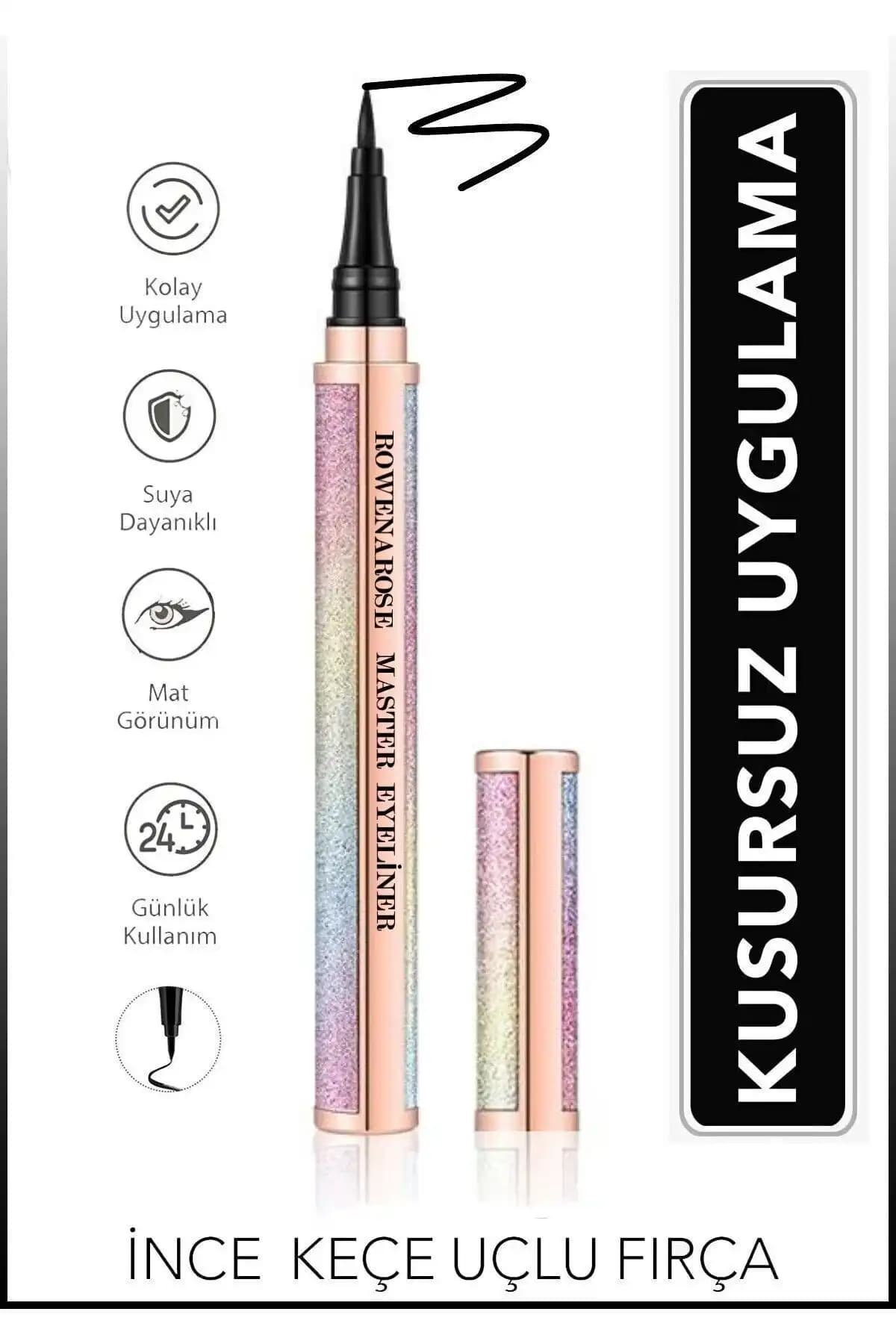 ROWENAROSE Siyah Su Geçirmez Eyeliner Kalem: Uzun Süre Kalıcı ve Pratik Kullanım İçin