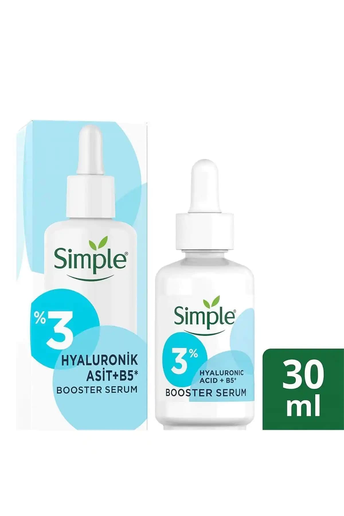 Simple Booster Serum %3 Hyaluronik Asit ve B5 Vitamini ile Derinlemesine Nem ve Canlandırıcı Bakım