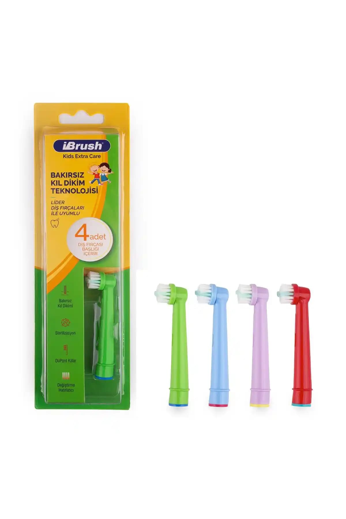 Ibrush Kids Extra Care Oral-B Yedek Başlık Seti Çocuklar İçin Güvenli ve Eğlenceli Diş Bakımı