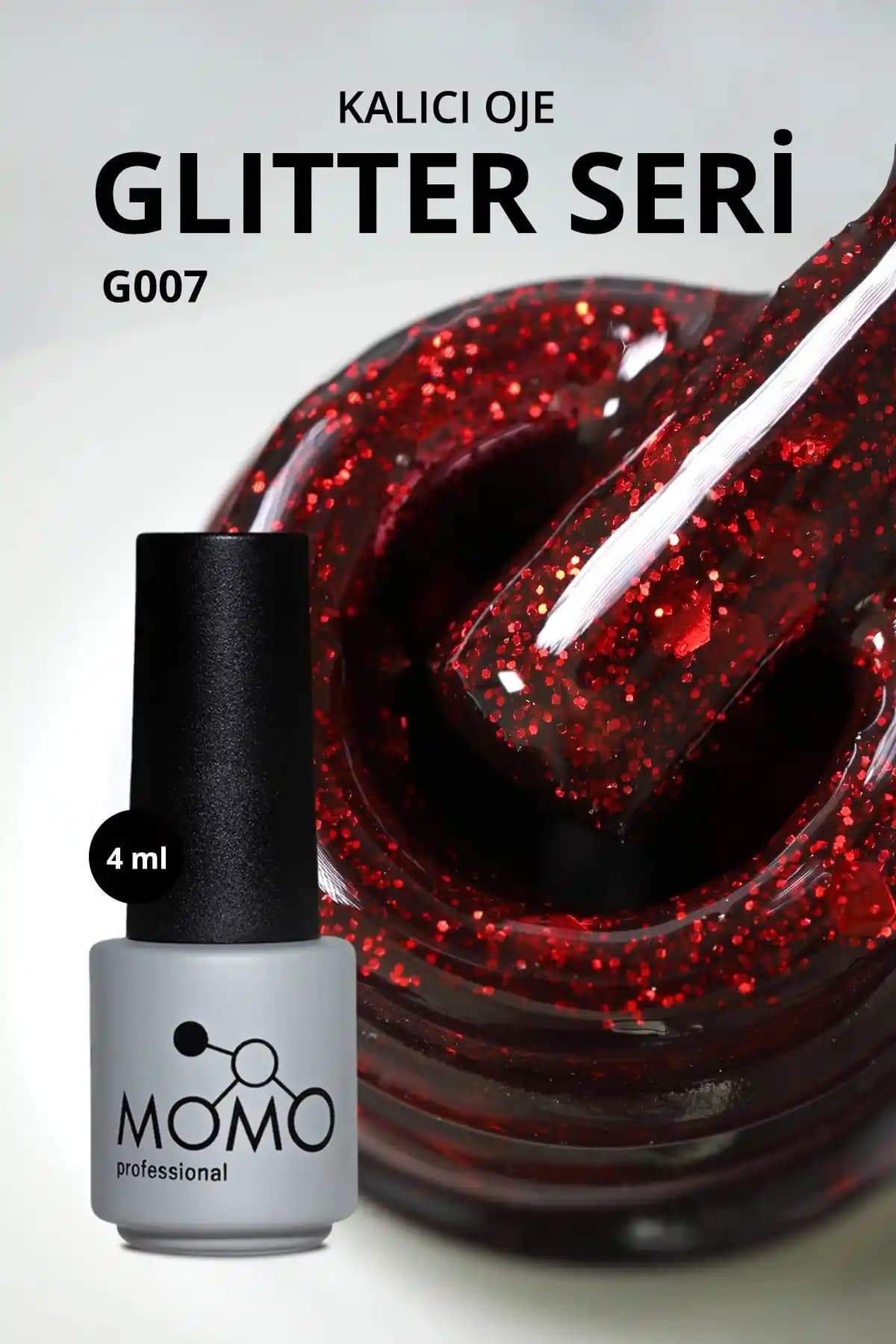 MOMO Glitter Kalıcı Oje G007: Yüksek Parlaklık ve Uzun Süre Dayanıklılık Sağlayan Profesyonel Oje