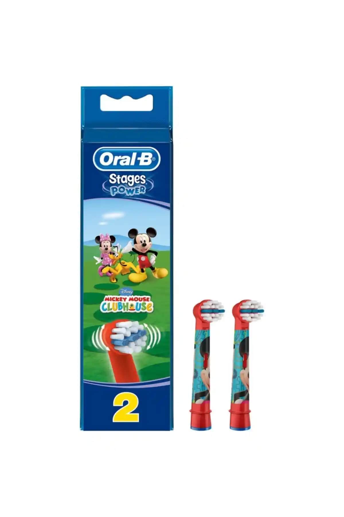 Oral-B Mickey Mouse Çocuklar İçin 2'li Diş Fırçası Yedek Başlığı ile Güvenli ve Konforlu Ağız Bakımı