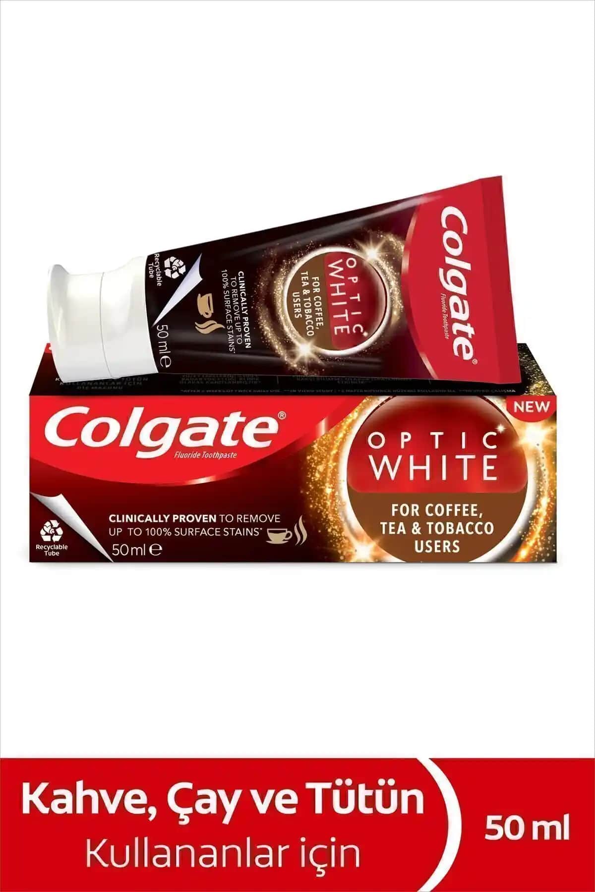 Colgate Optic White Kahve ve Tütün Lekelerine Karşı Güçlü Beyazlatıcı Diş Macunu Özellikleri