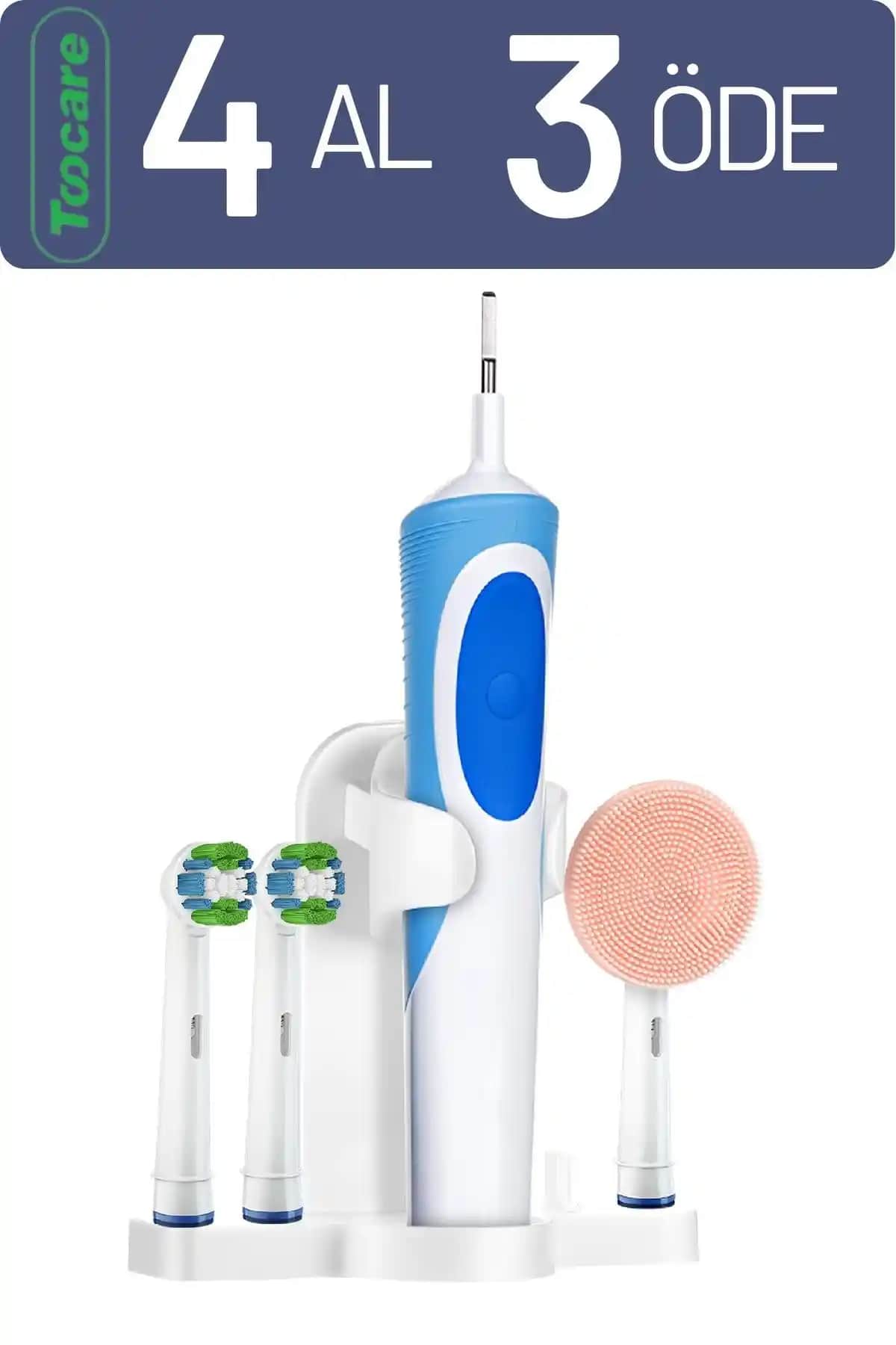 Toocare Banyo Duvar Standı Oral-b Şarjlı ve Pilli Diş Fırçaları İçin Güçlü ve Pratik Saklama Çözümü