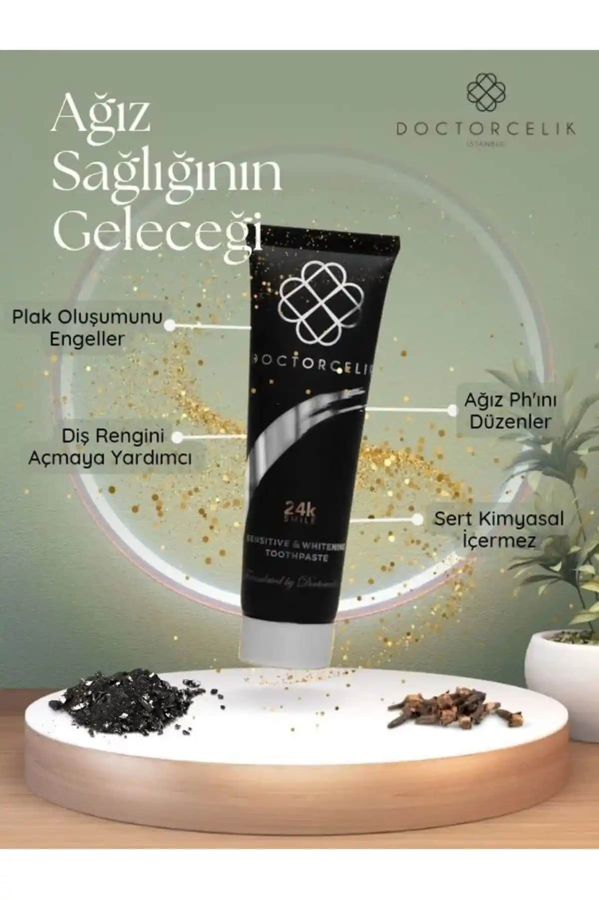 Doctorcelik 24k Smile Beyazlatıcı Diş Macunu: Doğal İçeriğiyle Güçlü ve Parlak Gülüşler