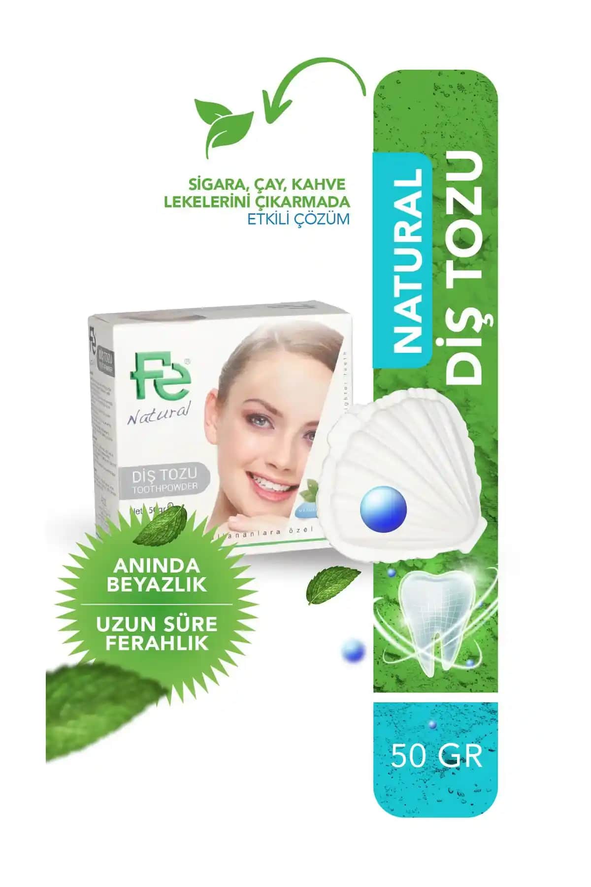 Doğal ve Etkili Fe Diş Tozu Herbal 50 Gr ile Güçlü ve Parlak Gülüş