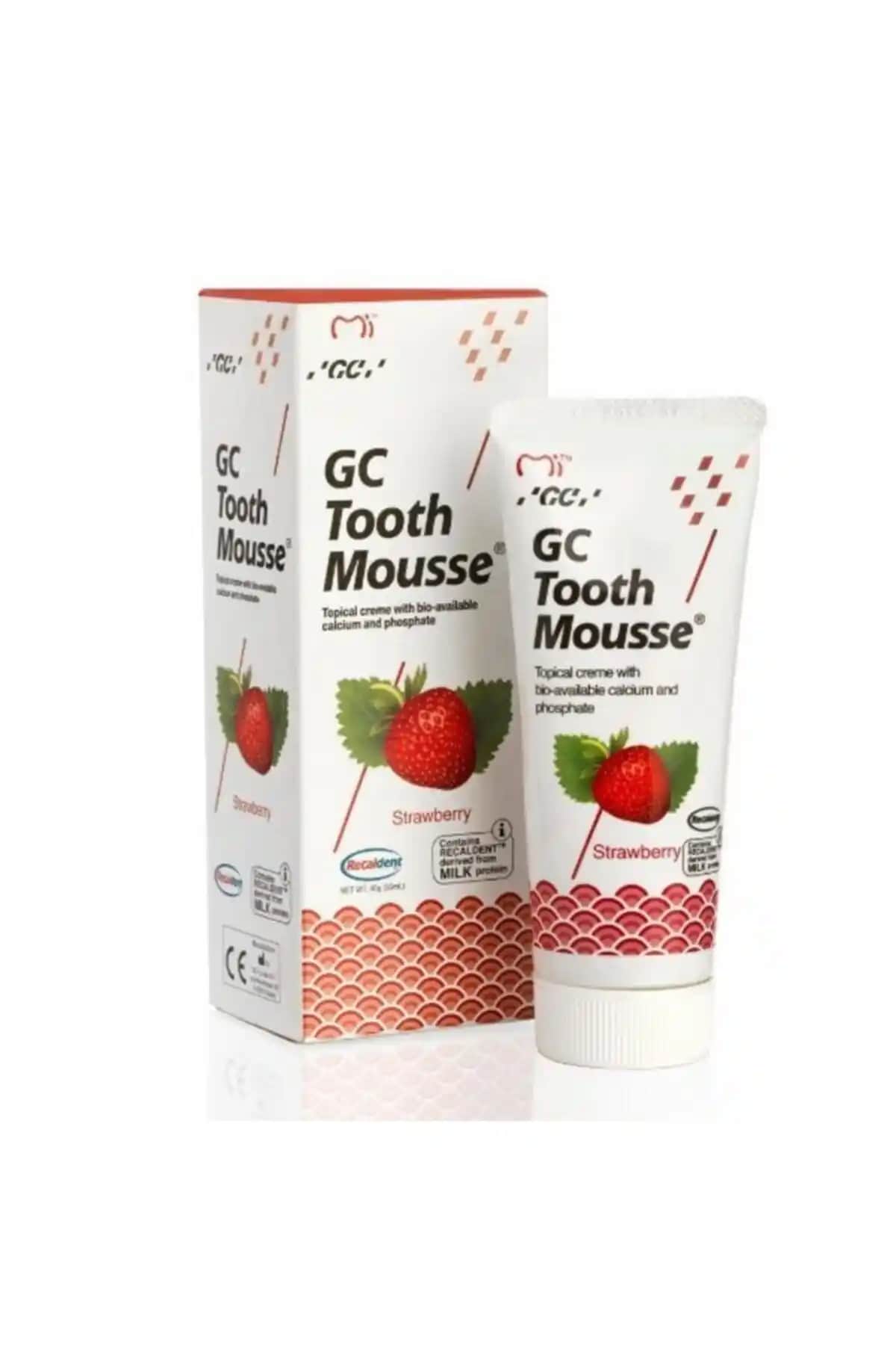 Genel Markalar Tooth Mousse Çilekli 40 gr diş sağlığı destekleyici doğal diş jeli