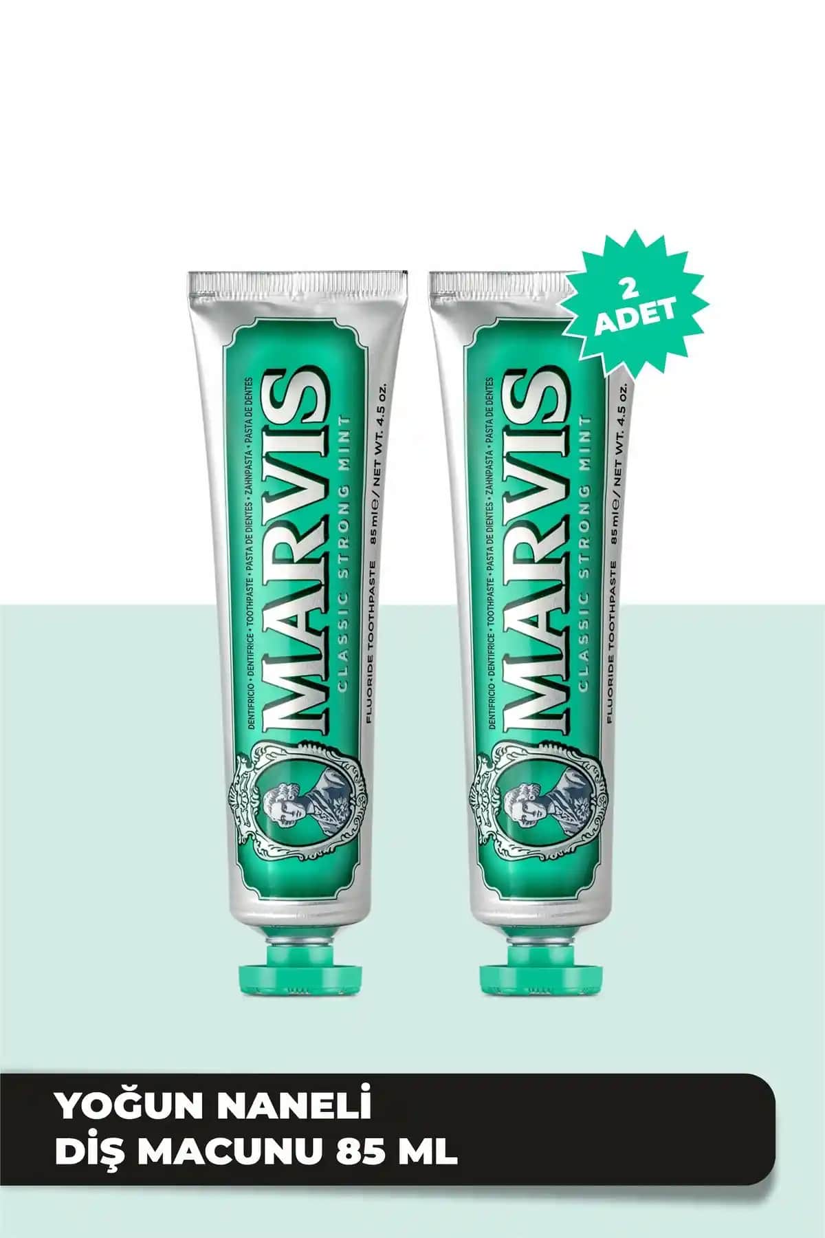 Marvis Classic Strong Mint Naneli Diş Macunu: Ferahlatıcı ve Beyazlatıcı Özellikler