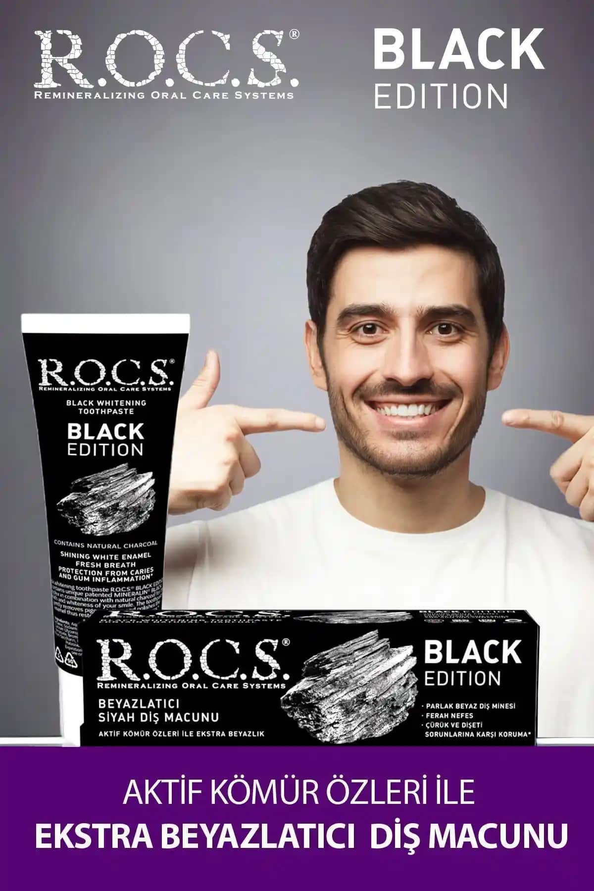 R.O.C.S. Rocs Black Edition Beyazlatıcı Diş Macunu: Güvenilir ve Etkili Diş Beyazlatma Çözümü