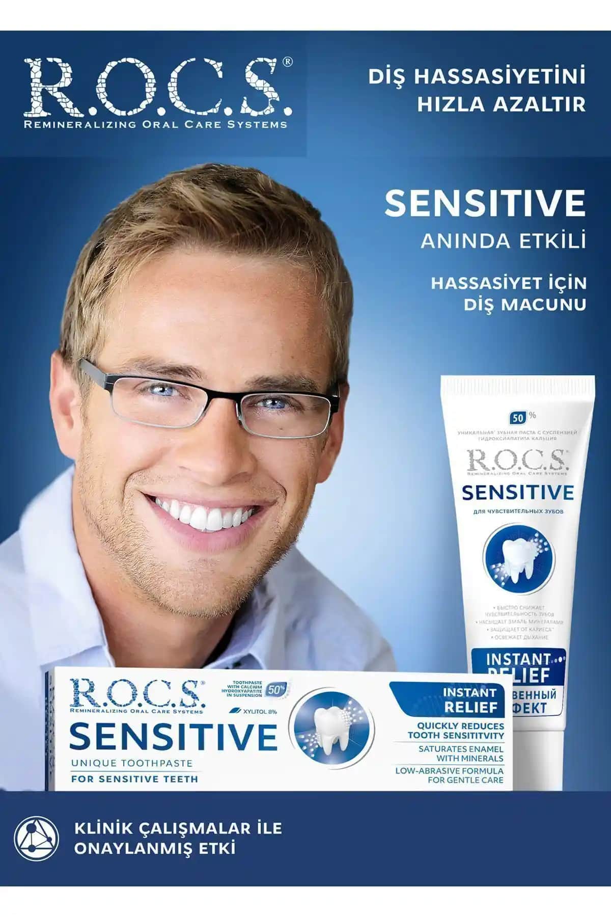 R.O.C.S. Sensitive Instant Relief Florürsüz Diş Macunu Hassas Dişler İçin Güçlü Bir Çözüm