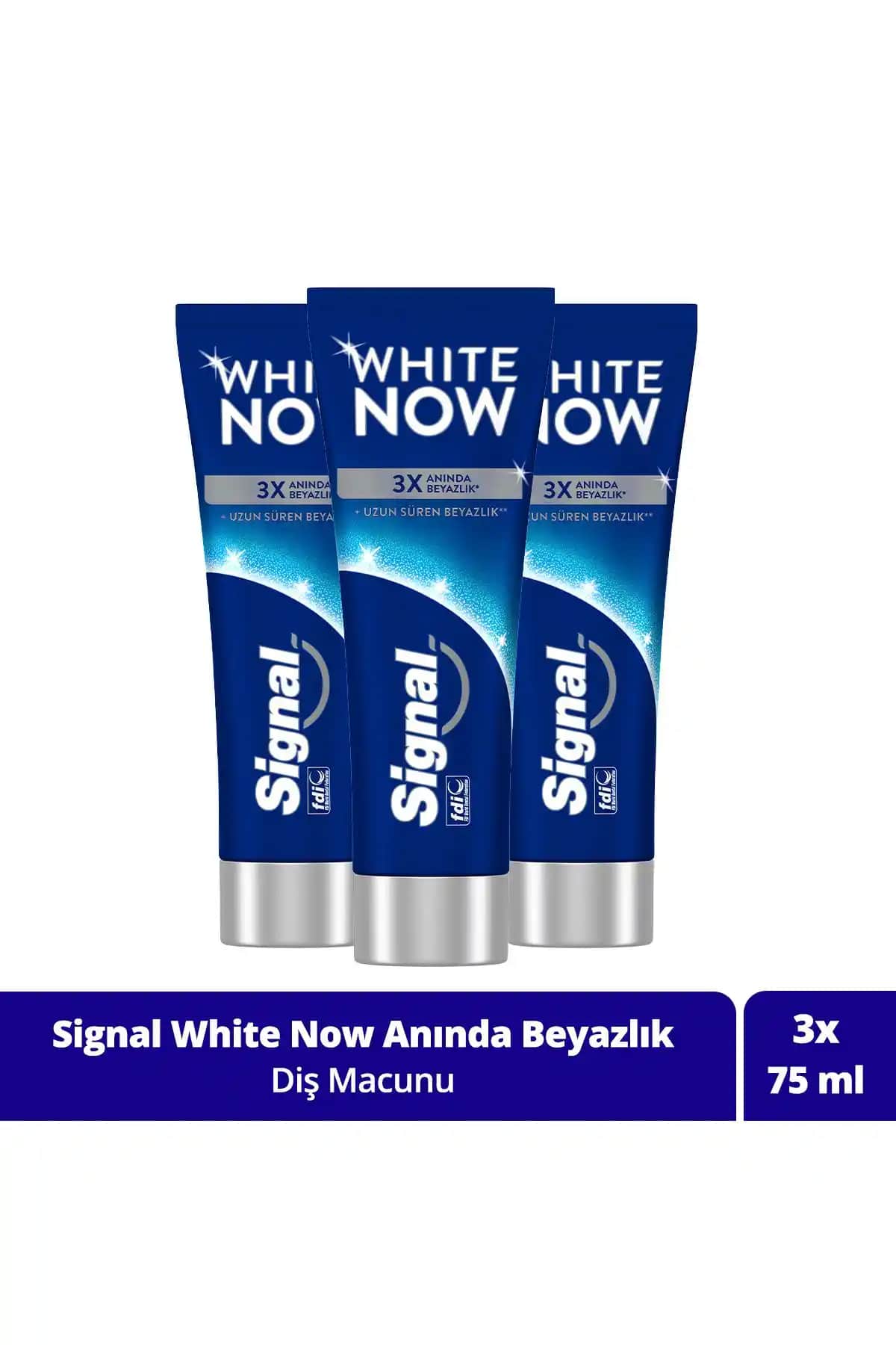 Signal White Now Anında Beyazlatıcı Diş Macunu ile Güzel ve Parlak Gülüşler İçin Günlük Kullanım