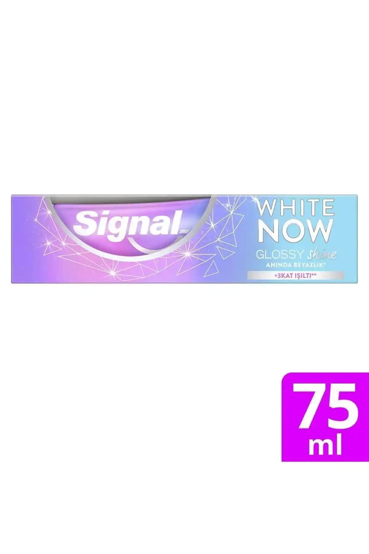 Signal White Now Glossy Shine Diş Macunu ile parlak ve sağlıklı gülüş için etkili çözümler
