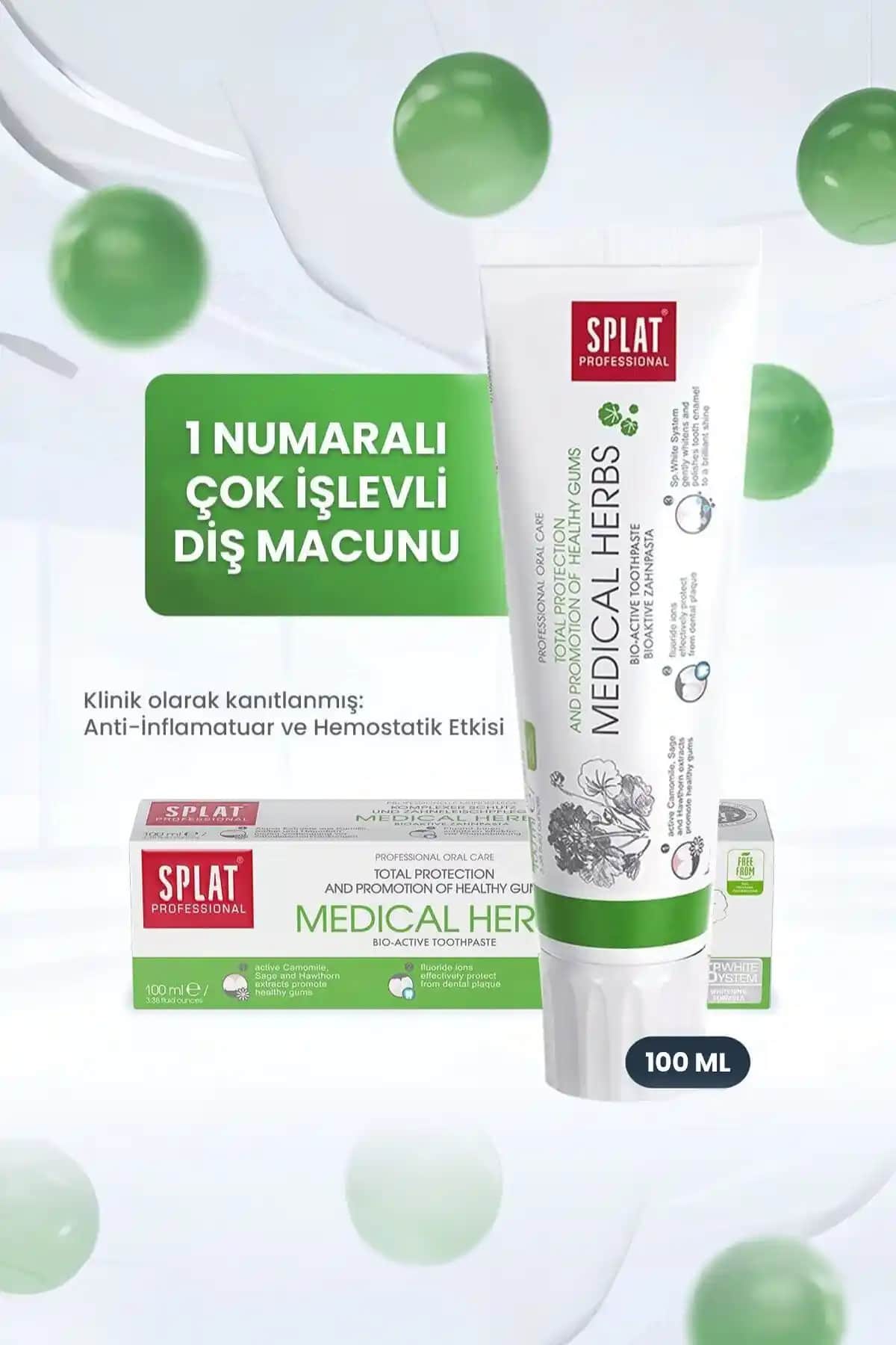Splat Professional Medical Herbs Diş Macunu: Doğal İçeriklerle Güçlü ve Sağlıklı Dişler