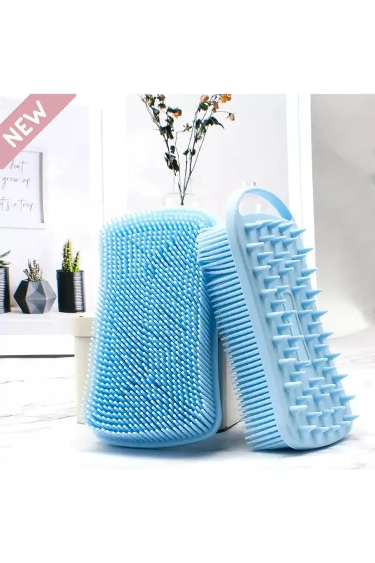 Genel Markalar Çift Taraflı Silikon Fırça ile Günlük Cilt ve Saç Bakımı