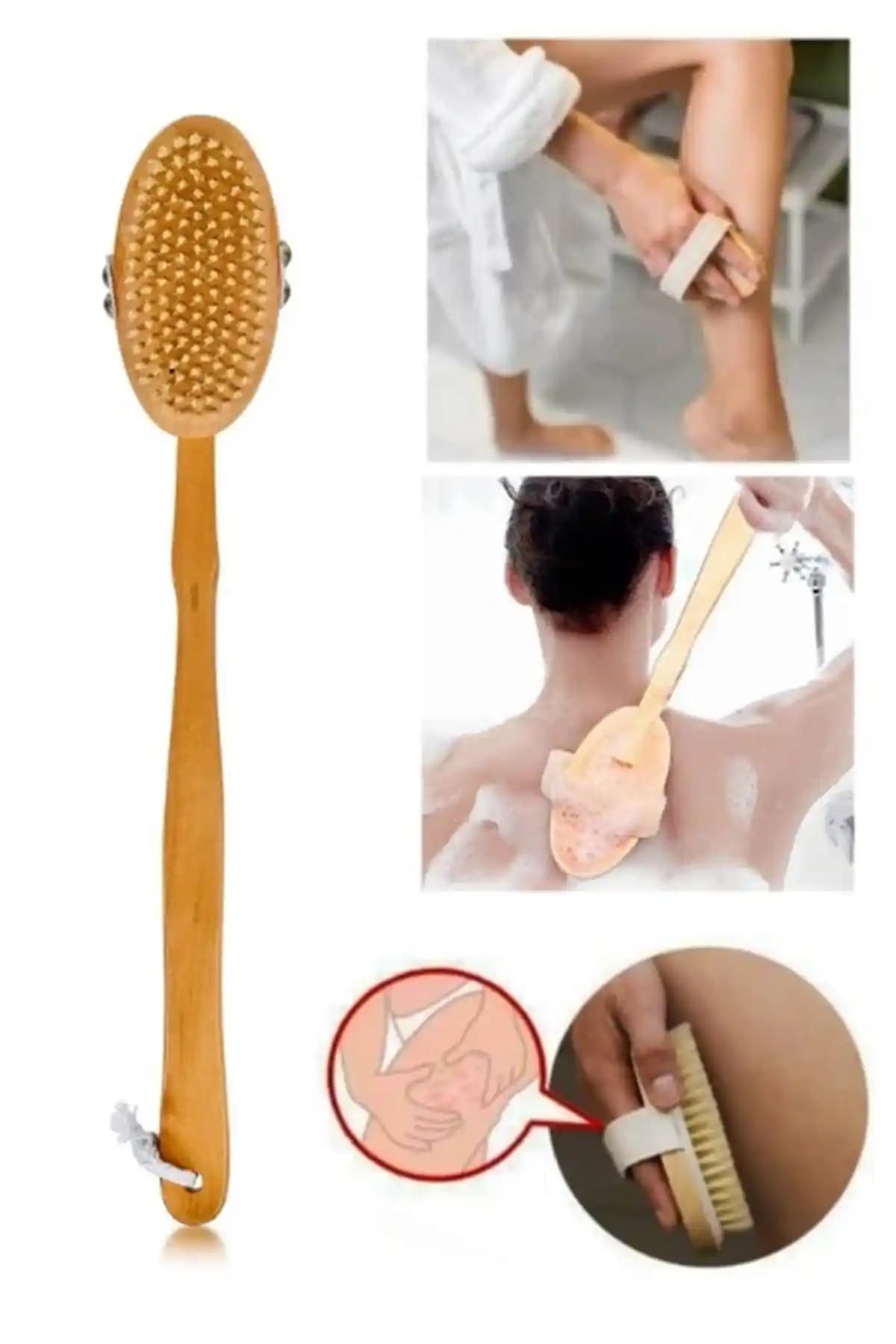 Kitchen Beauty Doğal At Kılı Selülit Fırçası: Cilt Yenileme ve Selülit Azaltıcı Araç