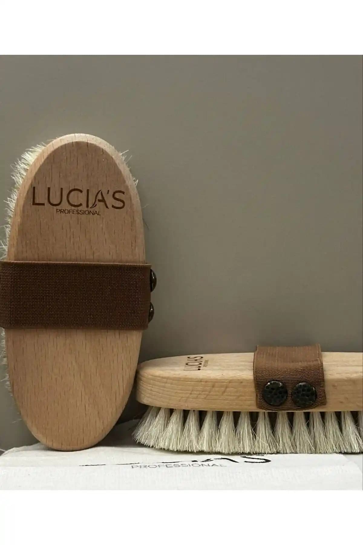 LUCIA'S PROFESSIONAL %100 Doğal At Kılı Selülit Fırçası ile Güzellik ve Sağlık Bakımı