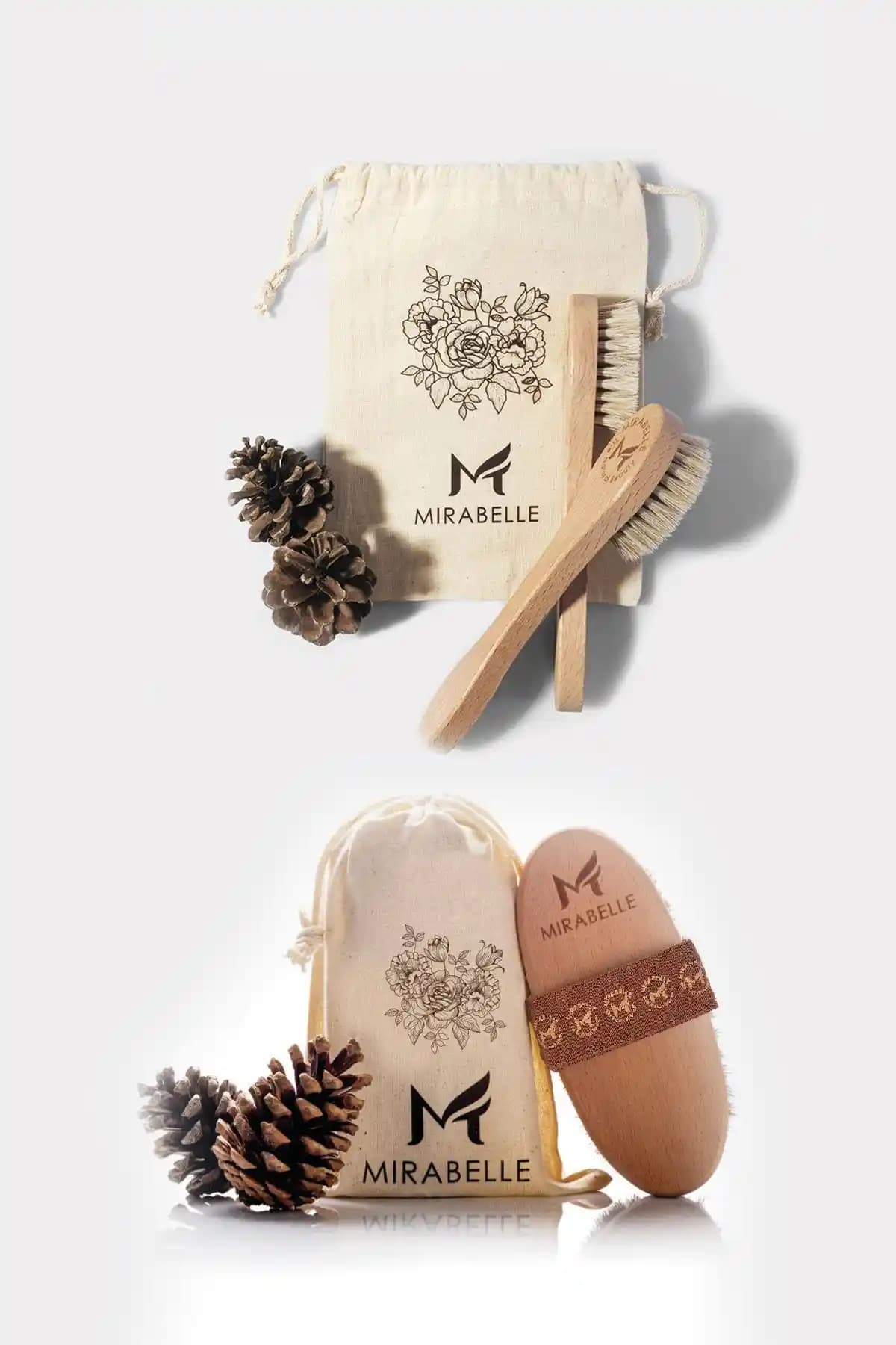 Mirabelle %100 Doğal At Kılı ve Yüz Fırçası ile Gelişmiş Cilt Bakımı ve Temizliği