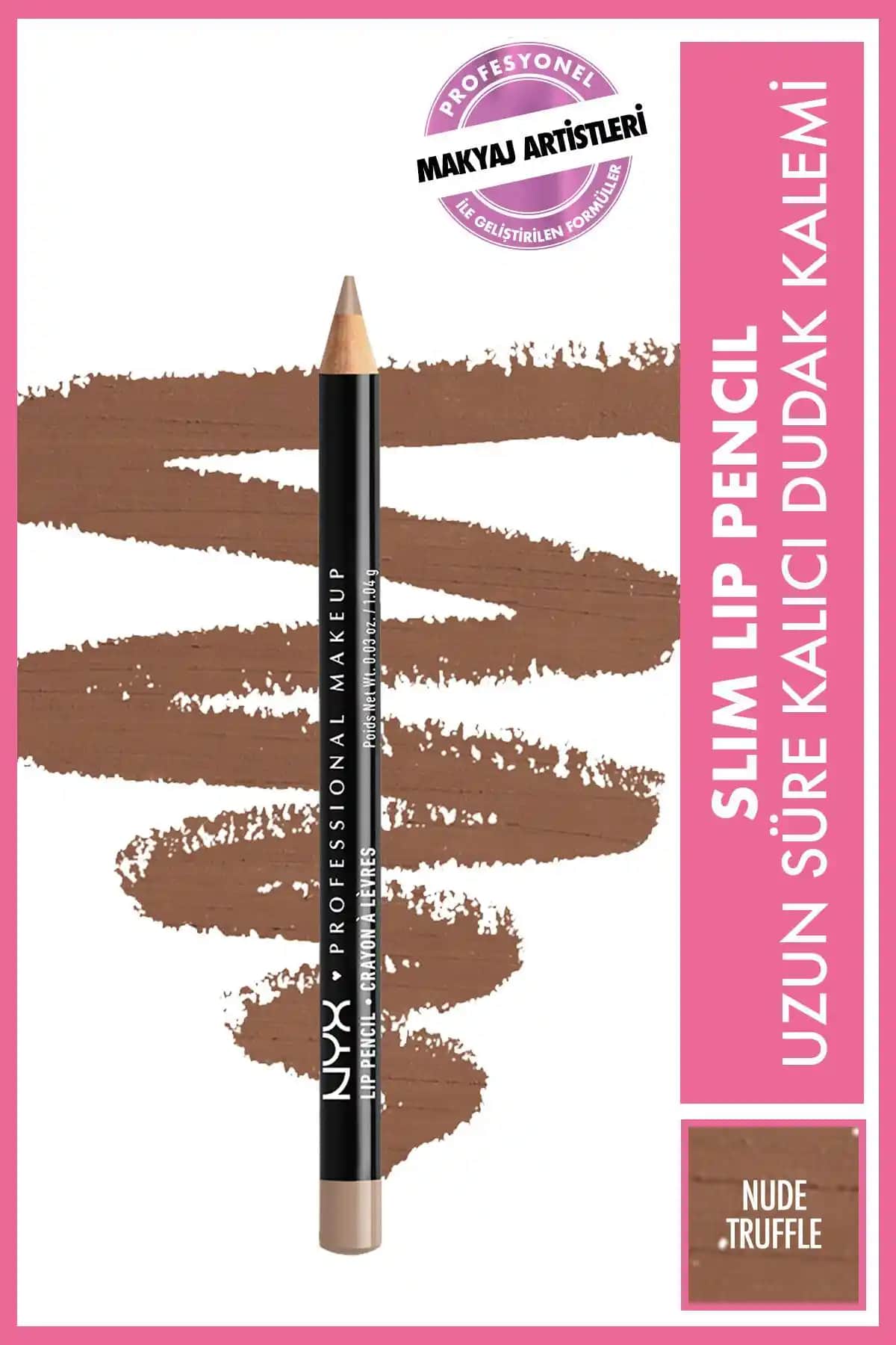 NYX Nude Tonlu Dudak Kalemi Slim Lip Pencil Nude Truffle Doğal ve Kalıcı Dudak Makyajı İçin
