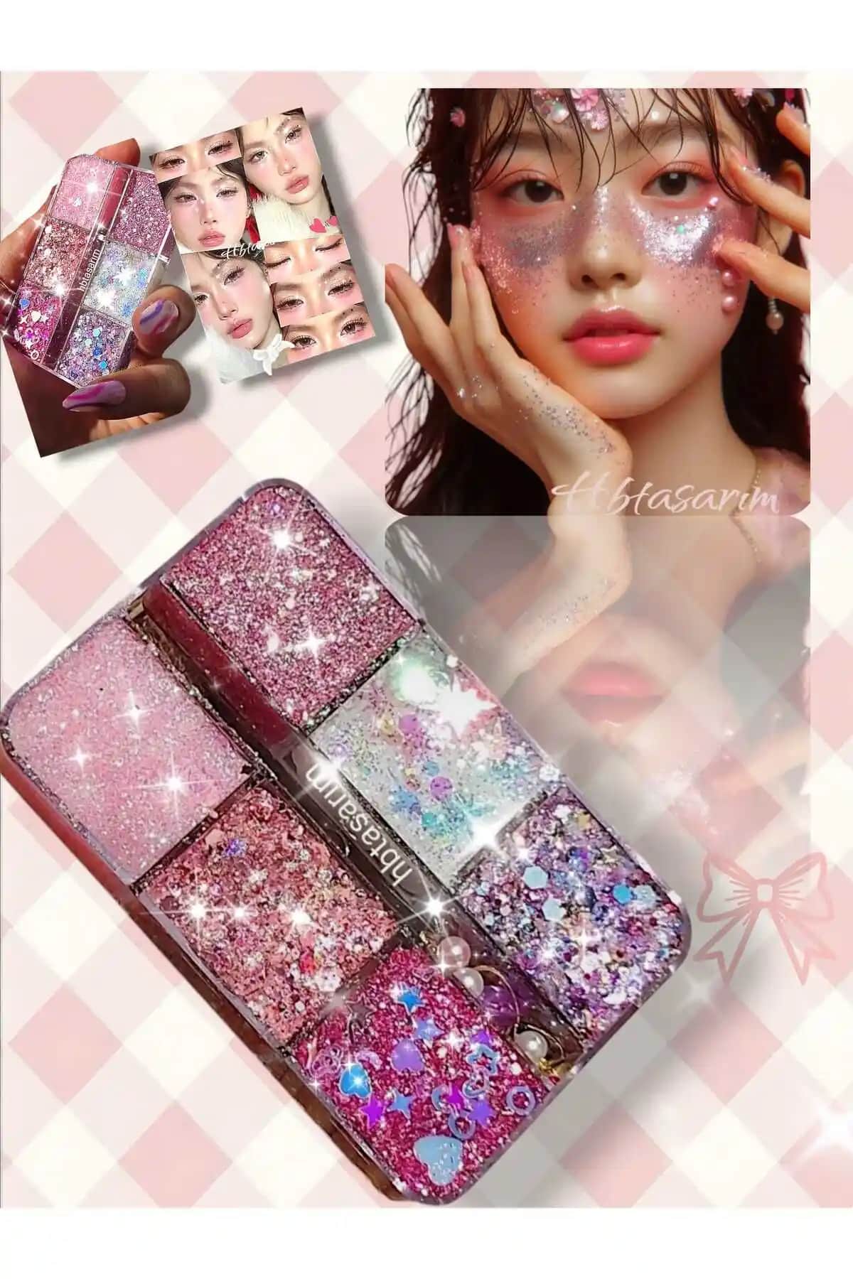 Hbtasarim Glitter Göz Farı ve Sword & Shield 18'li Glitter Far Seti Karşılaştırması