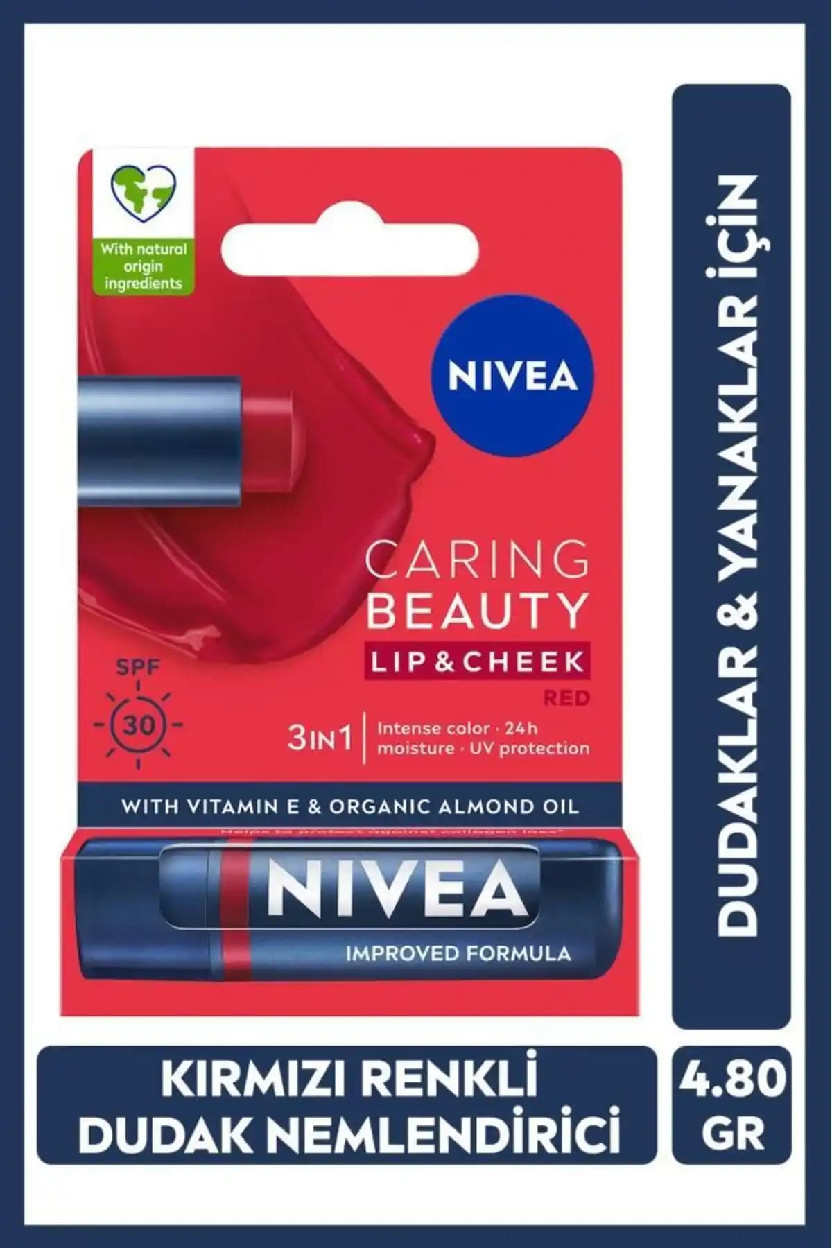 NIVEA Renkli Dudak ve Yanak Bakım Kremi SPF 30 ile Günlük Koruma ve Nemlendirme