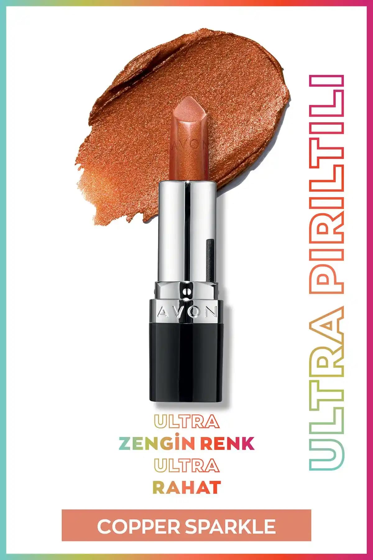 Avon Ultra Shimmer Ruj Copper Sparkle: Parlaklık ve Doğal Görünüm Sunan Kaliteli Ruj