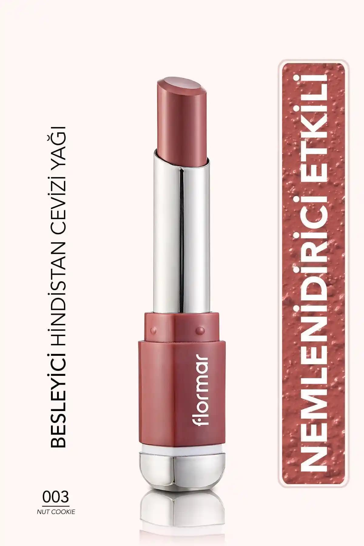 Flormar Rujları Karşılaştırması: Prime'N Lips Nut Cookie ve Saten Dokulu Stick Ruj Özellikleri