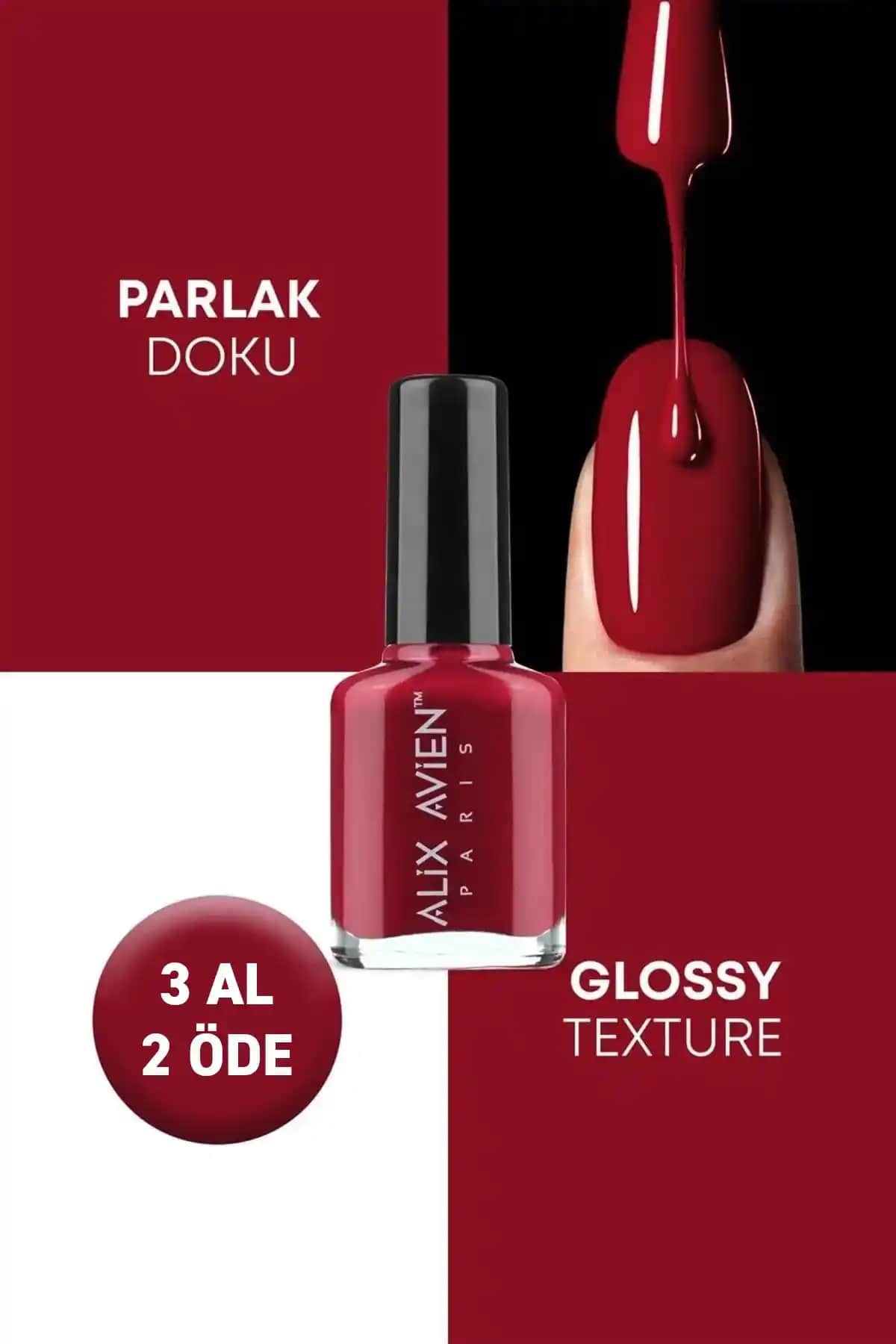 Alix Avien Koyu Kırmızı Oje ve Nail Master M18 Kalıcı Oje Karşılaştırması