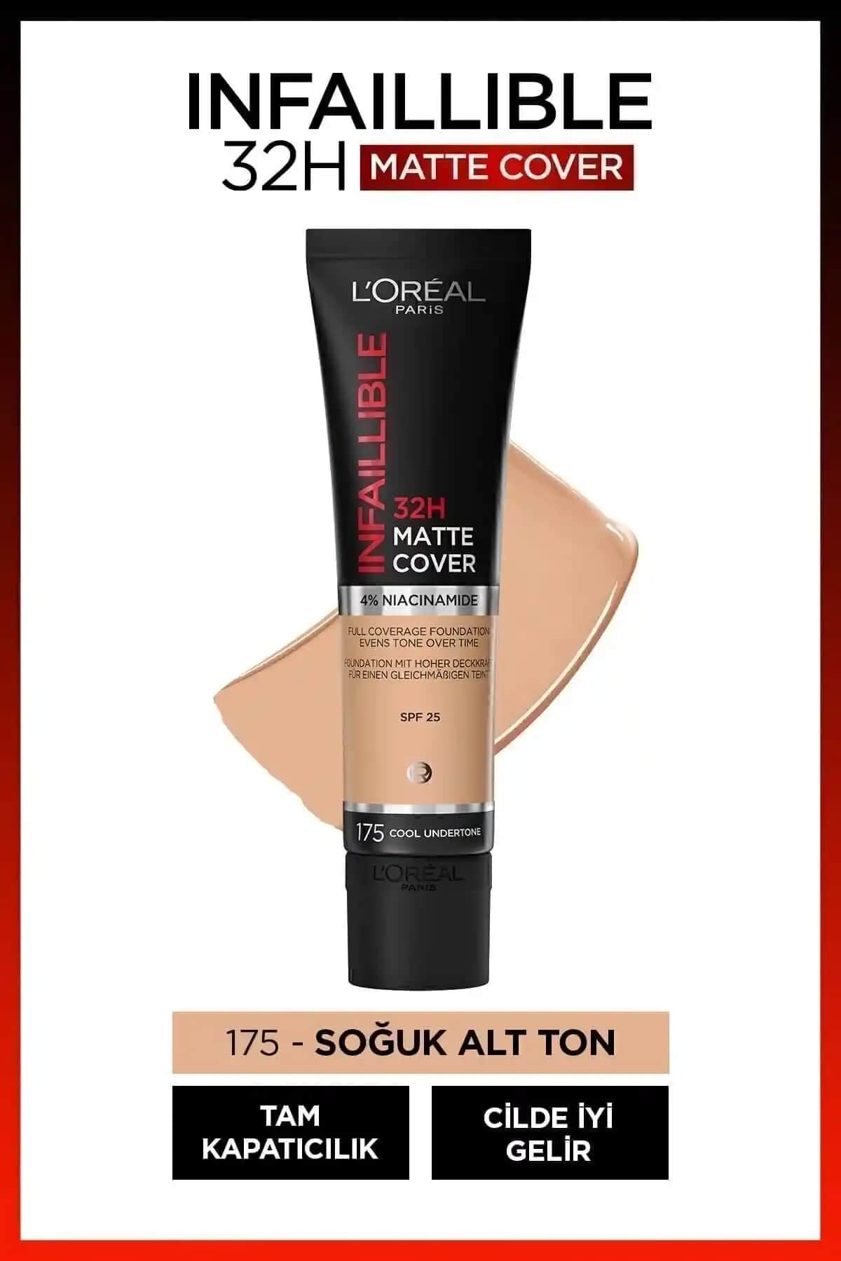 L'Oreal Paris Infaillible 24h Matte Cover Yüksek Kapatıcı Fondöten İncelemesi ve Kullanım Tavsiyeleri
