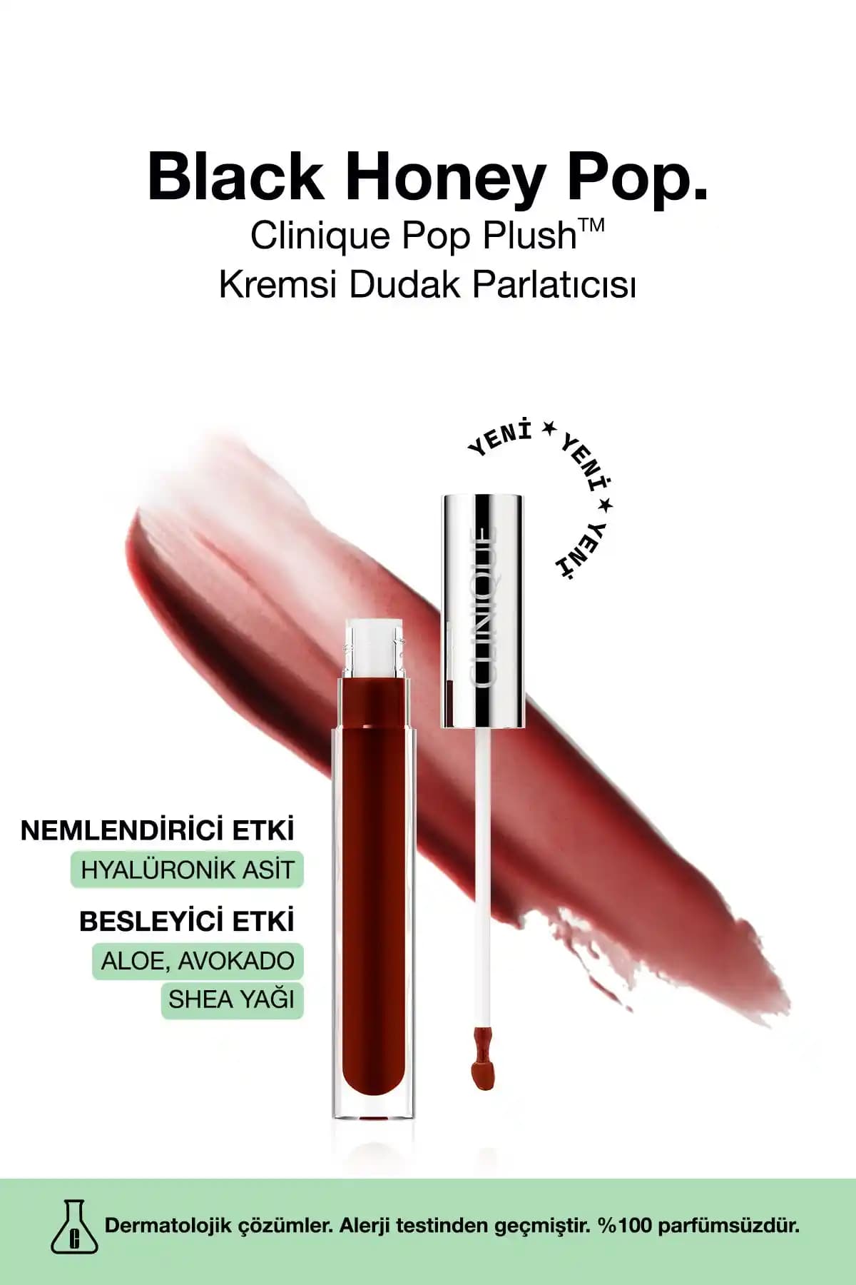 Clinique Pop Plush Kremsi Dudak Parlatıcısı: Nemlendiren ve Doğal Parlaklık Sağlayan Ürün