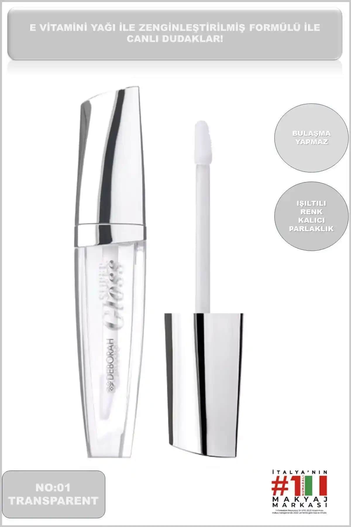 Deborah Milano Super Gloss Dolgunlaştırıcı Şeffaf Lip Gloss No:1 Ürün İncelemesi ve Özellikleri