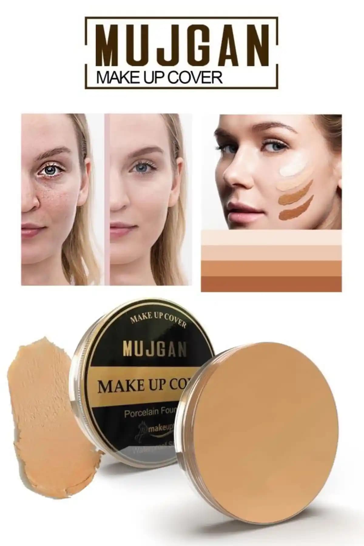 MUJGAN Make Up Cover Porselen Fondöten Kapatıcı: Yüksek Kapatıcılık ve Dayanıklılık Özellikleri