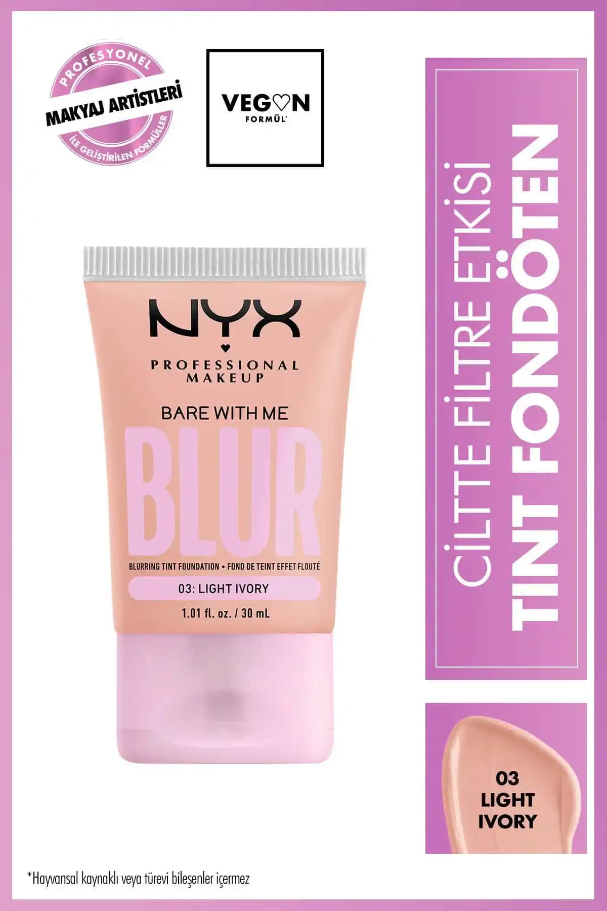 NYX Professional Makeup Blur Tint: Doğal Görünüm ve Uzun Süre Kalıcılık Sağlayan Fondöten