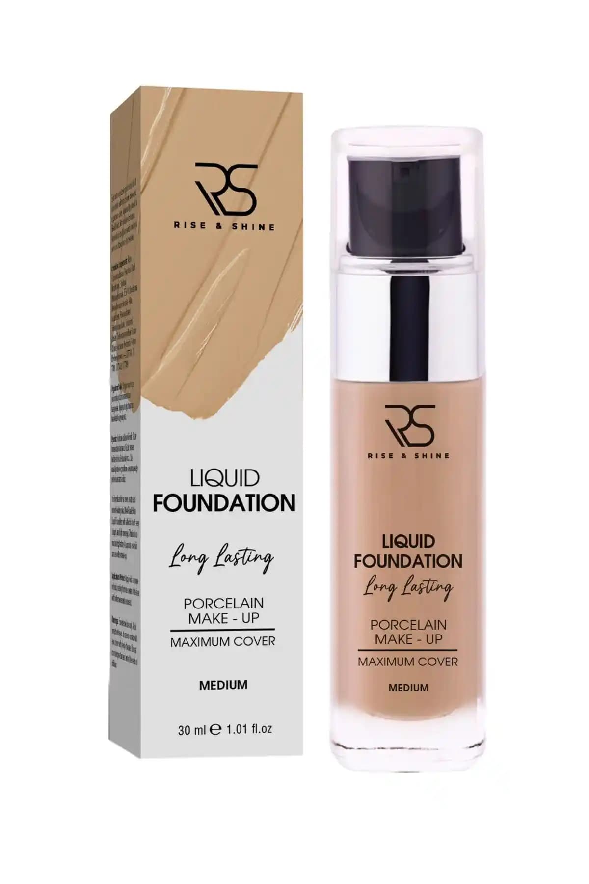 Rise and Shine Liquid Foundation Medium: Yüksek Kapatıcılık ve Doğal Mat Görünüm Sağlayan Sıvı Fondöten