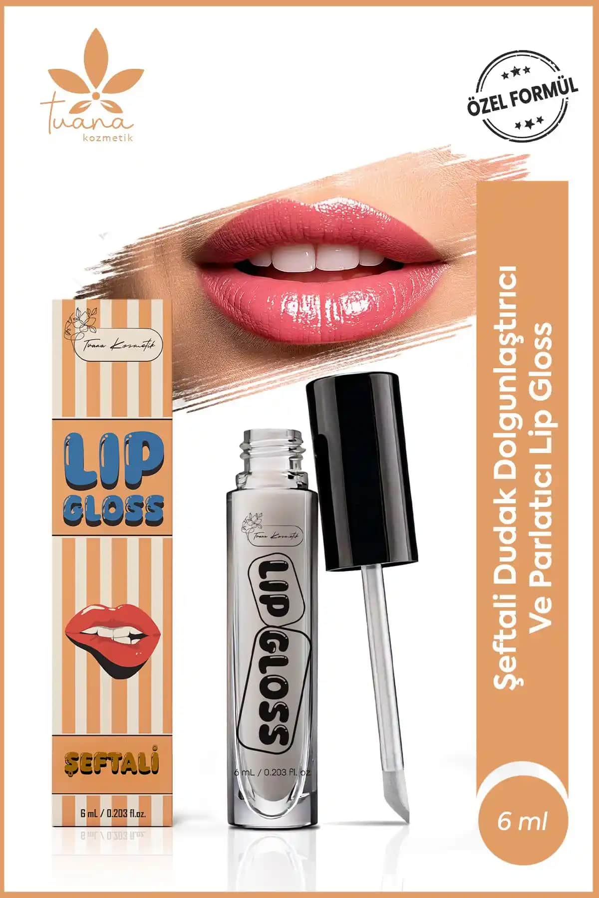Tuana Kozmetik Şeftalili Dudak Dolgunlaştırıcı ve Parlatıcı Lip Gloss Ürünü Tanıtımı ve Özellikleri