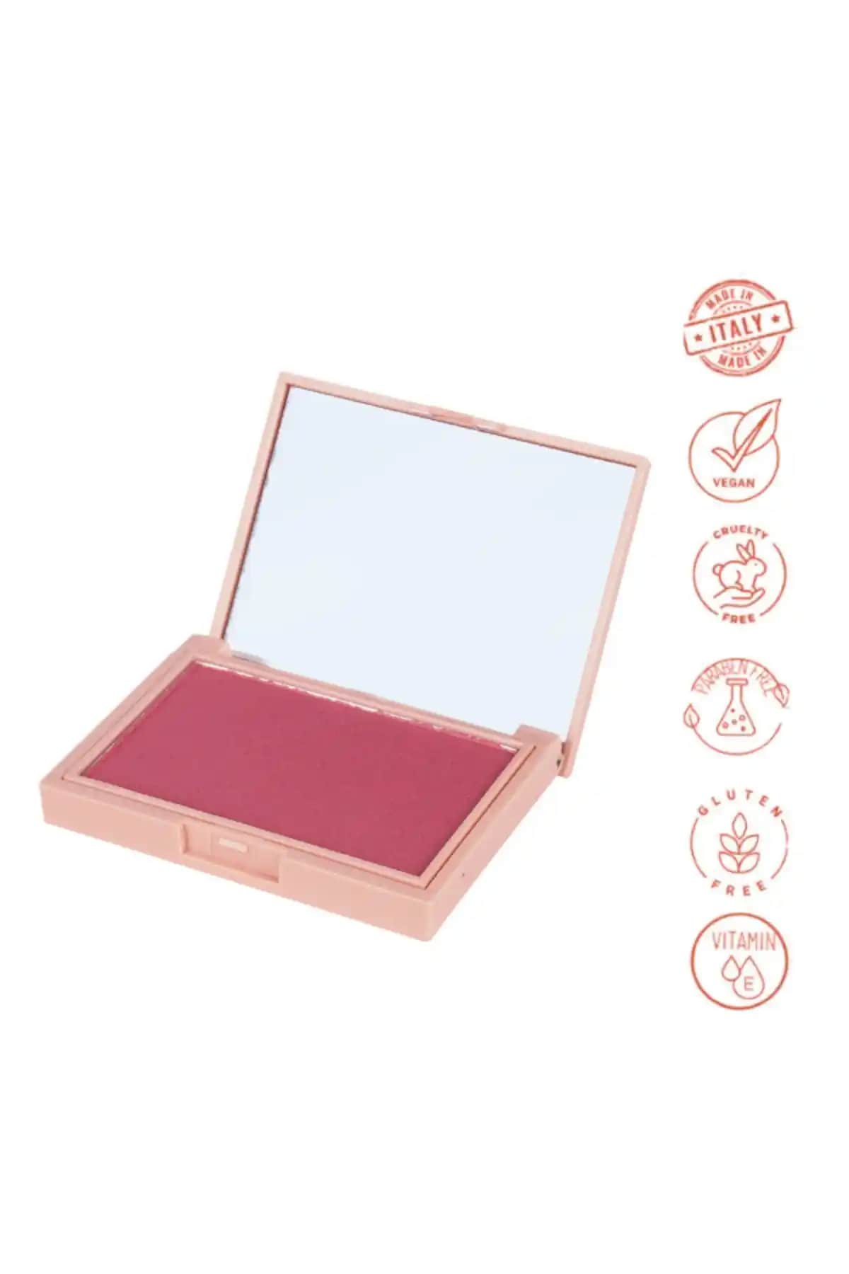 Dora Joy Işıltılı Toz Allık 03 Shine Kissed Powder Blush doğal ve parlak görünüm sağlar