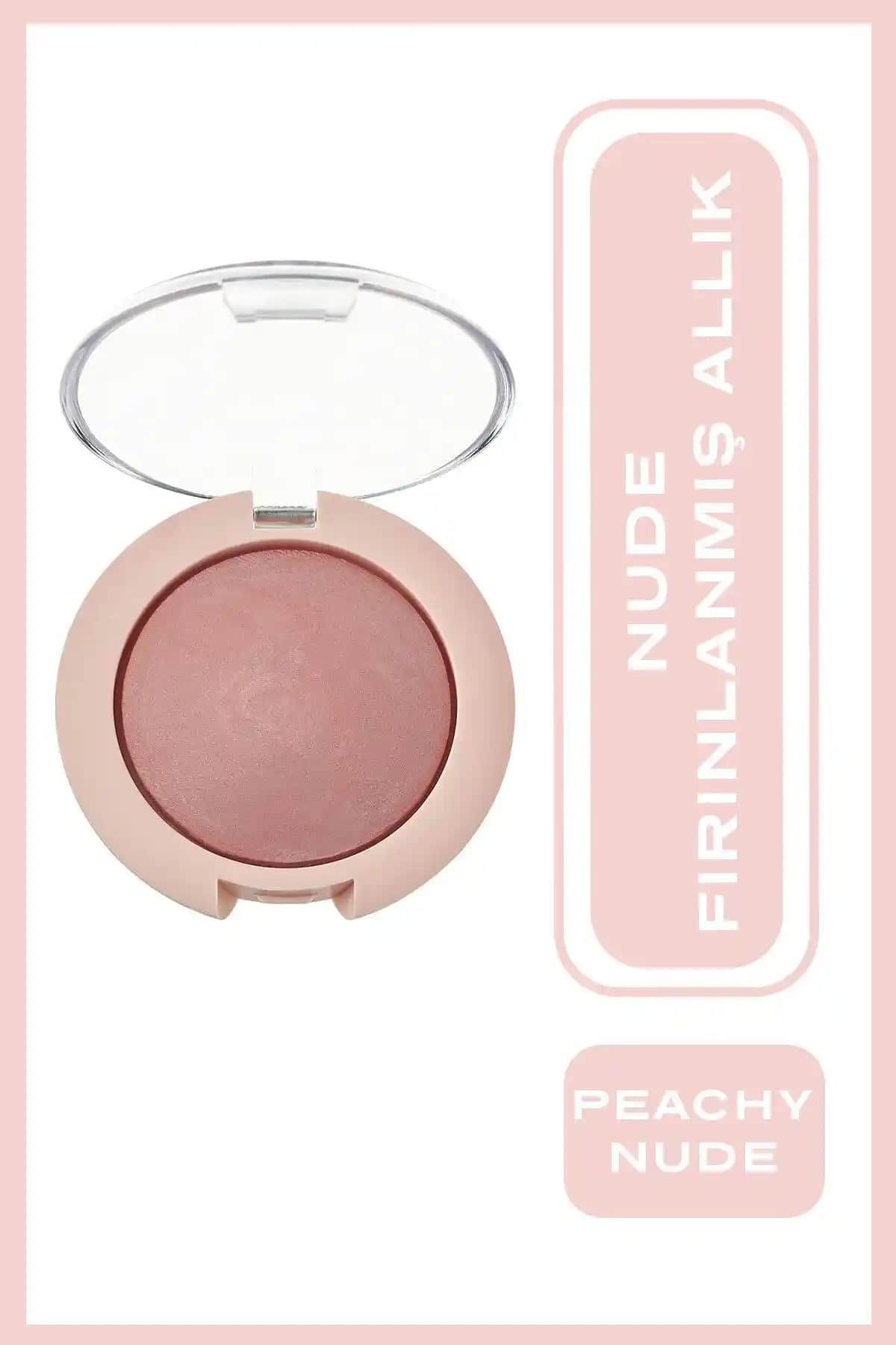 Golden Rose Nude Look Face Baked Blusher Peachy Nude Doğal ve Kalıcı Makyaj İçin Uygun Allık