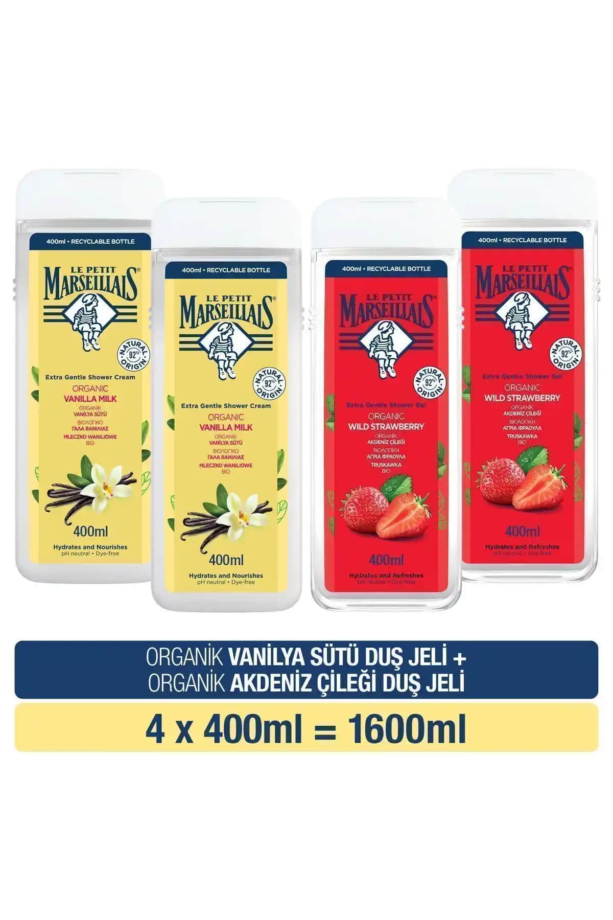 Le Petit Marseillais Vanilya Sütü ve Akdeniz Çileği Nemlendirici Duş Jeli İncelemesi