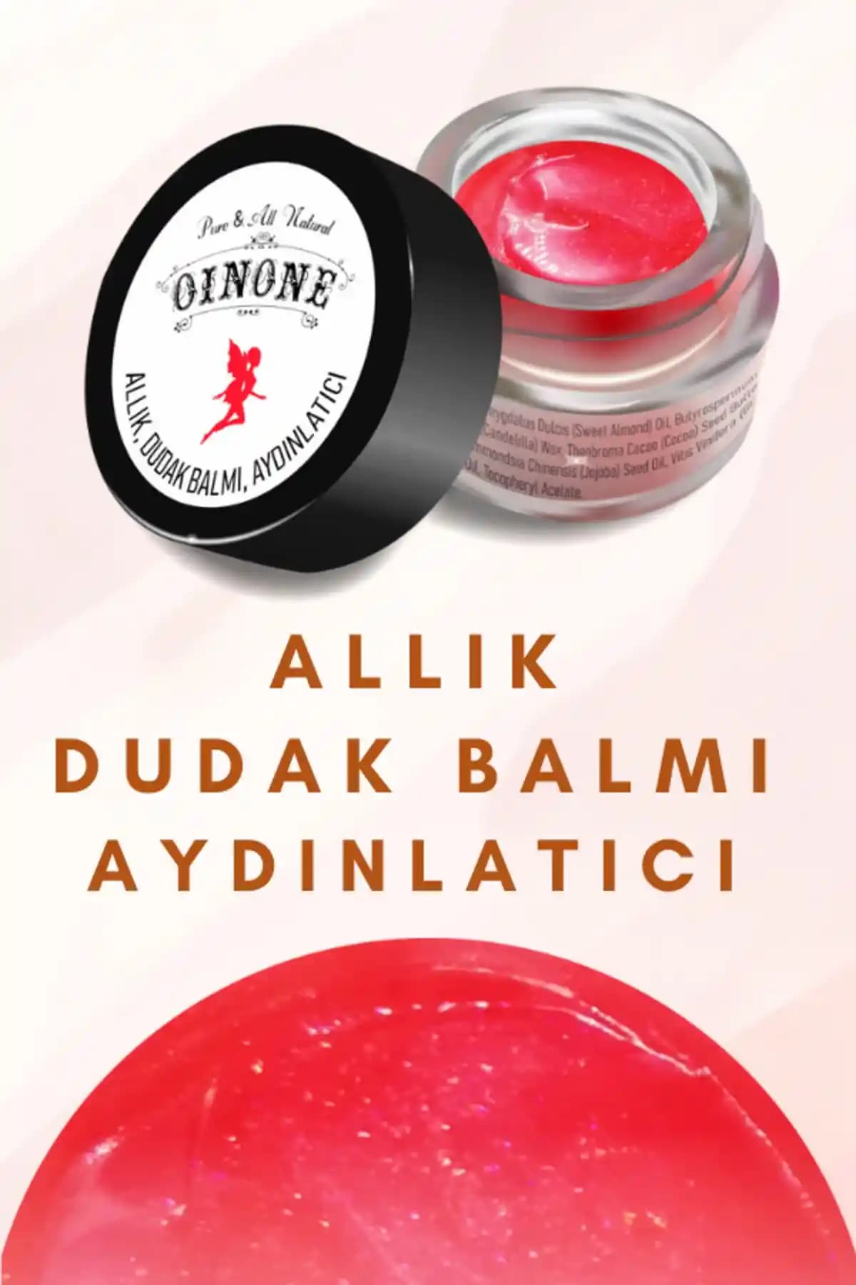 Oinone Çok Fonksiyonlu Doğal Görünümlü Işıltılı Krem Allık ve Dudak Balmı