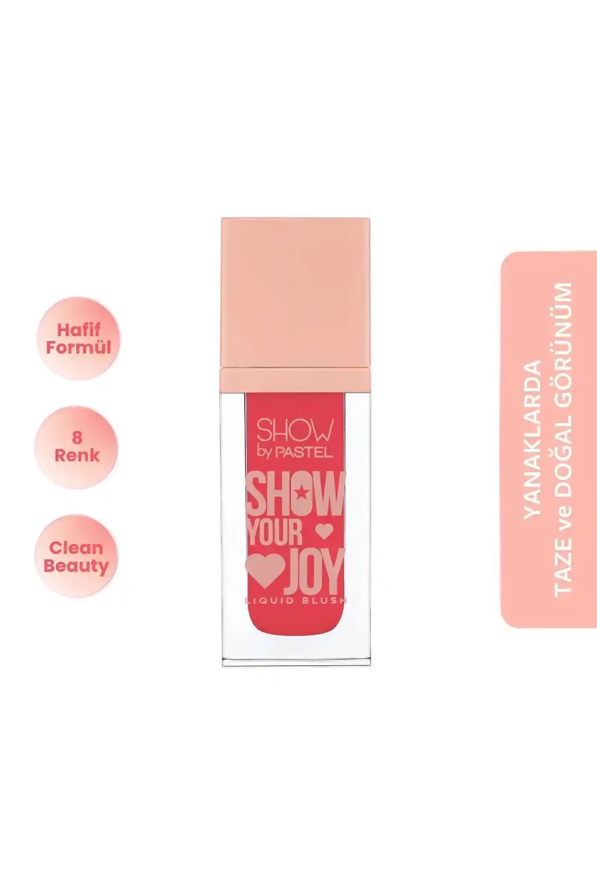Pastel Show Your Joy Liquid Blush No:56 Doğal ve Kalıcı Pembe Tonlu Sıvı Allık