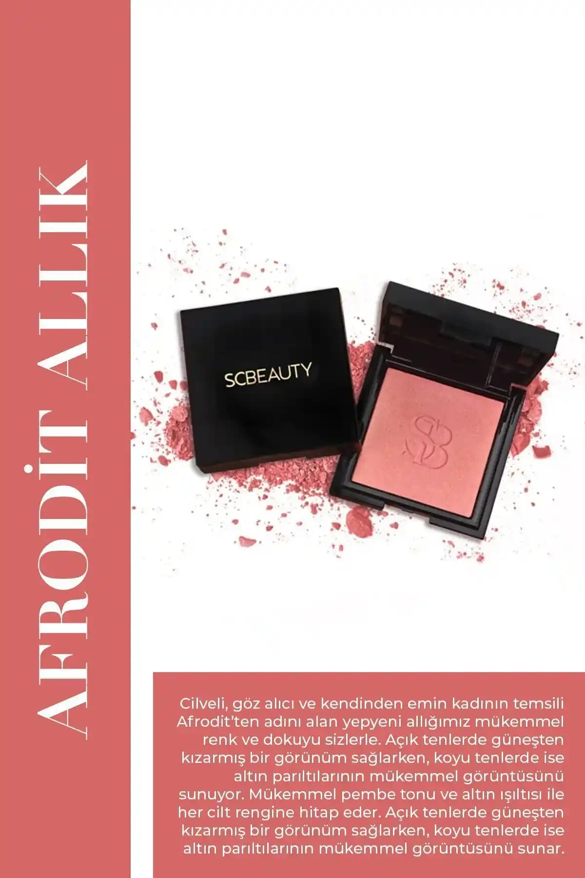 Selin Beauty Afrodit Allık: Pembe ve Altın Işıltılarıyla Göz Alıcı Makyaj Ürünü