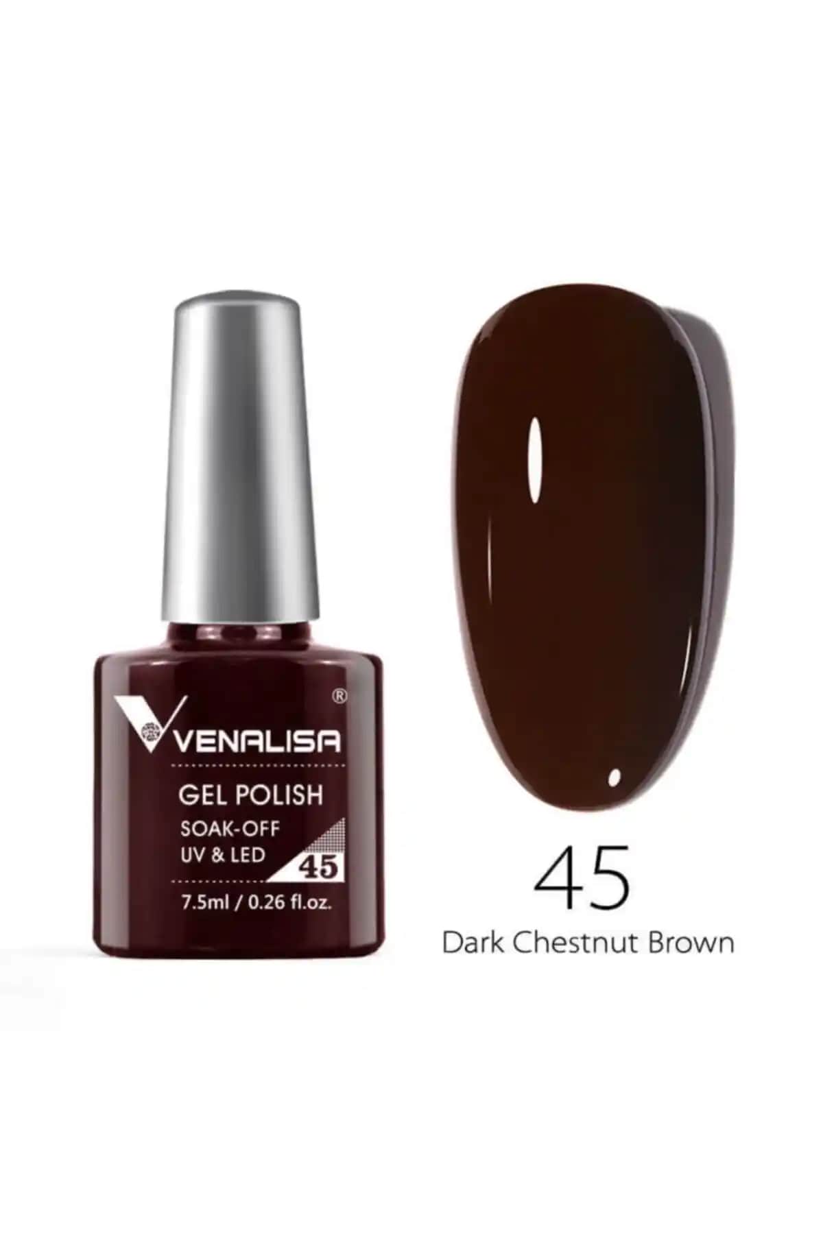 Venalisa 7.5 ml UV LED Kalıcı Oje Dark Chesnut Brown No.45 Özellikleri ve Kullanım İpuçları
