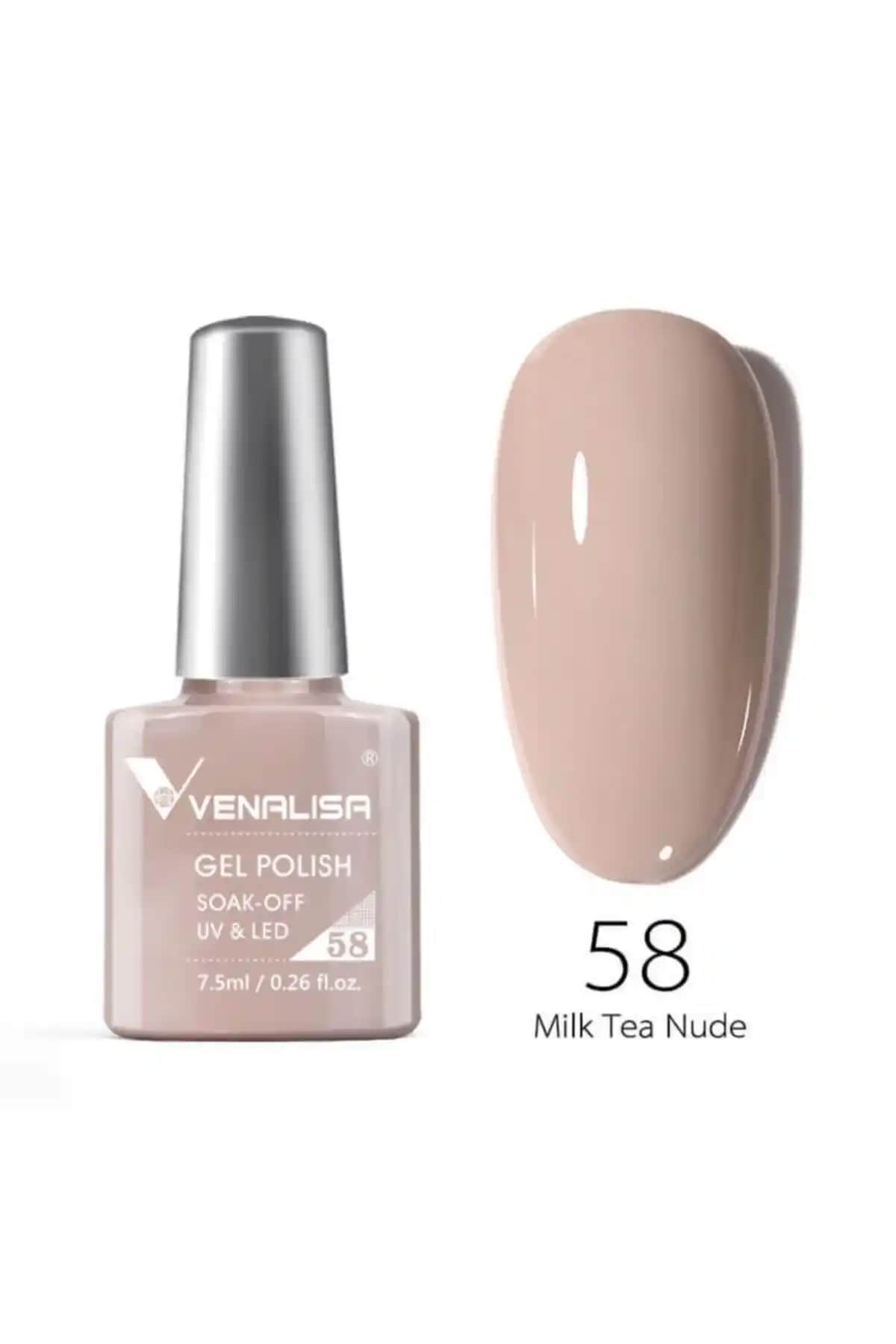 Venalisa Milk Tea Nude No.58 UV LED Kalıcı Oje Şıklık ve Dayanıklılık Sunar