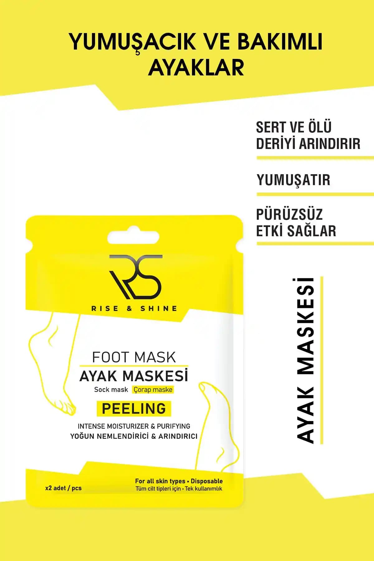 Rise and Shine Exfoliating Ayak Maskesi ile Yumuşak ve Pürüzsüz Ayaklar İçin Etkili Çözüm
