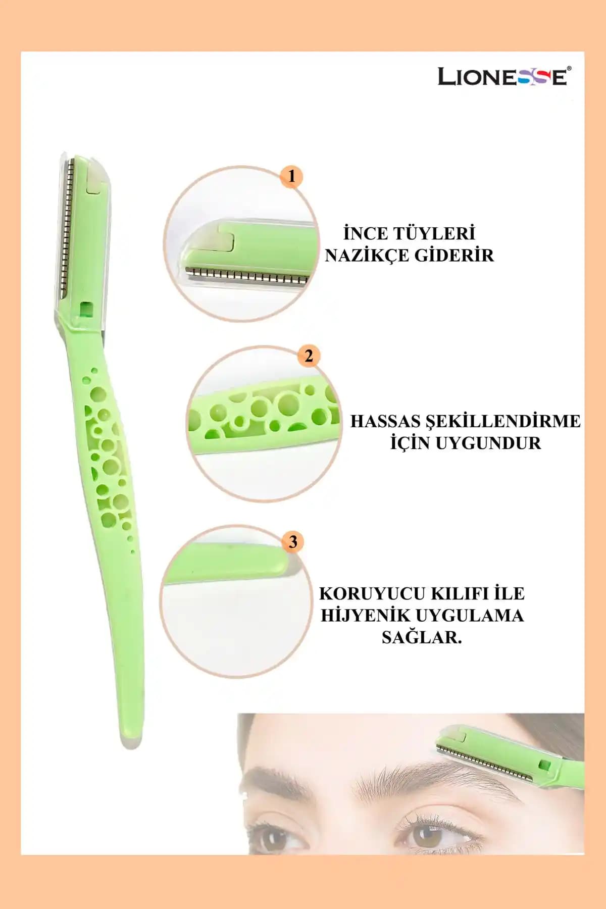 Lionesse Kaş Usturası 4215: Profesyonel ve Güvenilir Kaş Şekillendirme Aracı