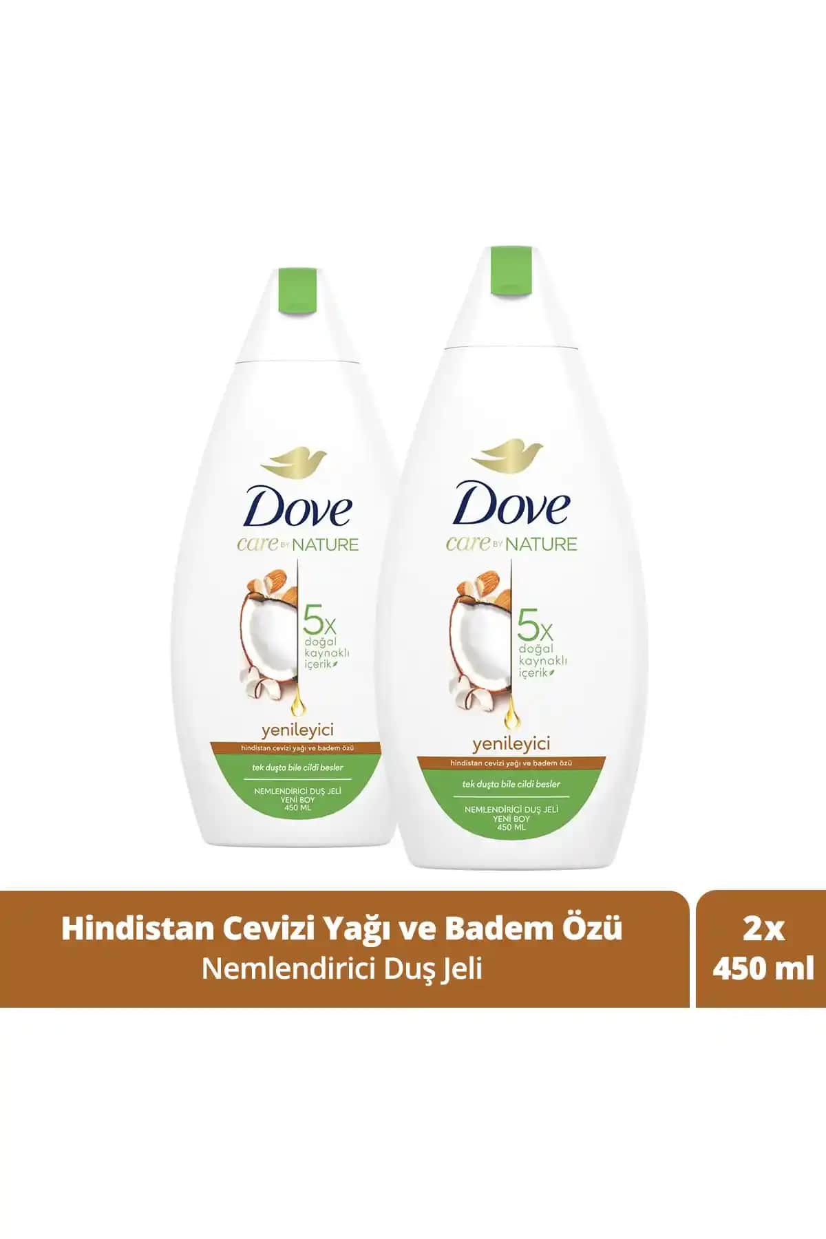 Dove Nemlendirici Duş Jeli Hindistan Cevizi ve Badem Özlü 450 ml Türkiye Menşei