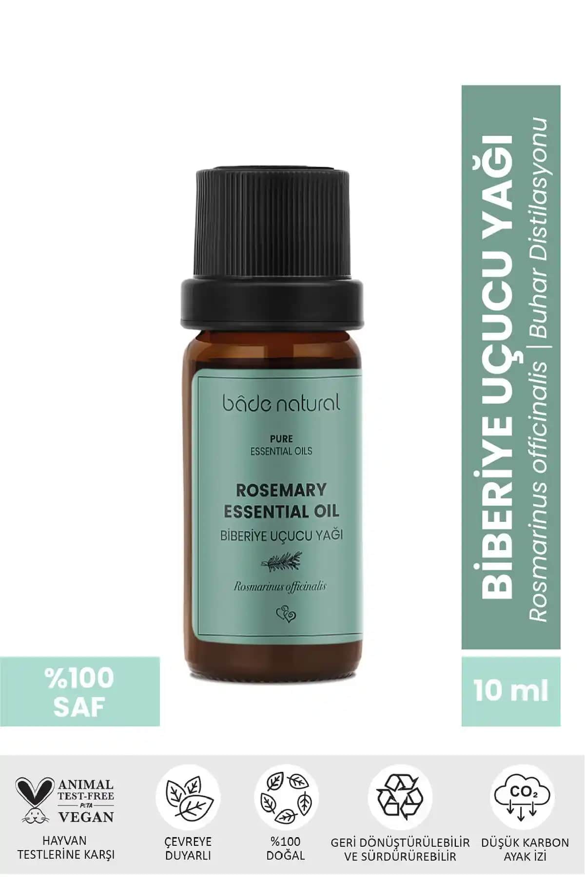 Bade Natural Biberiye Uçucu Yağı: Doğal ve Saf Aromaterapi ve Bakım Ürünü