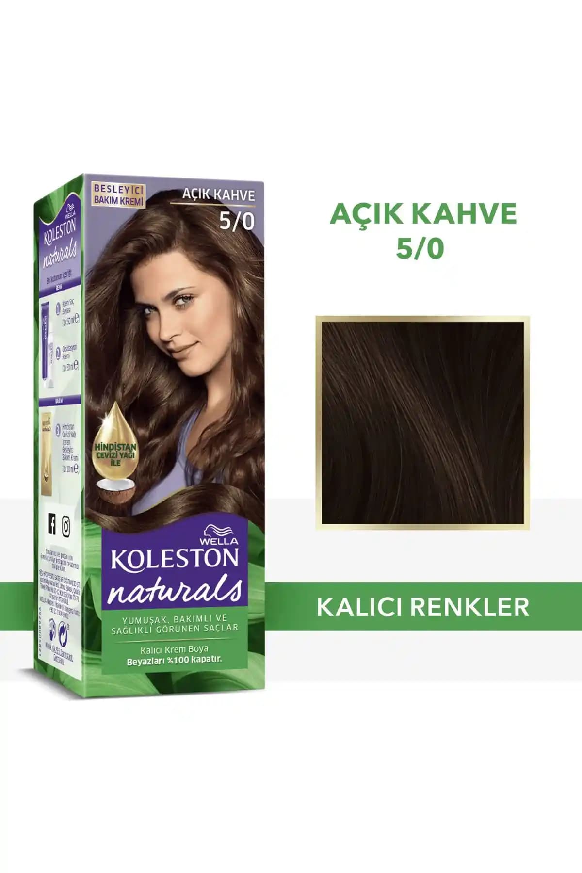 Wella Koleston Naturals ve Single Tüp Saç Boyası 5/0 Açık Kahve Karşılaştırması