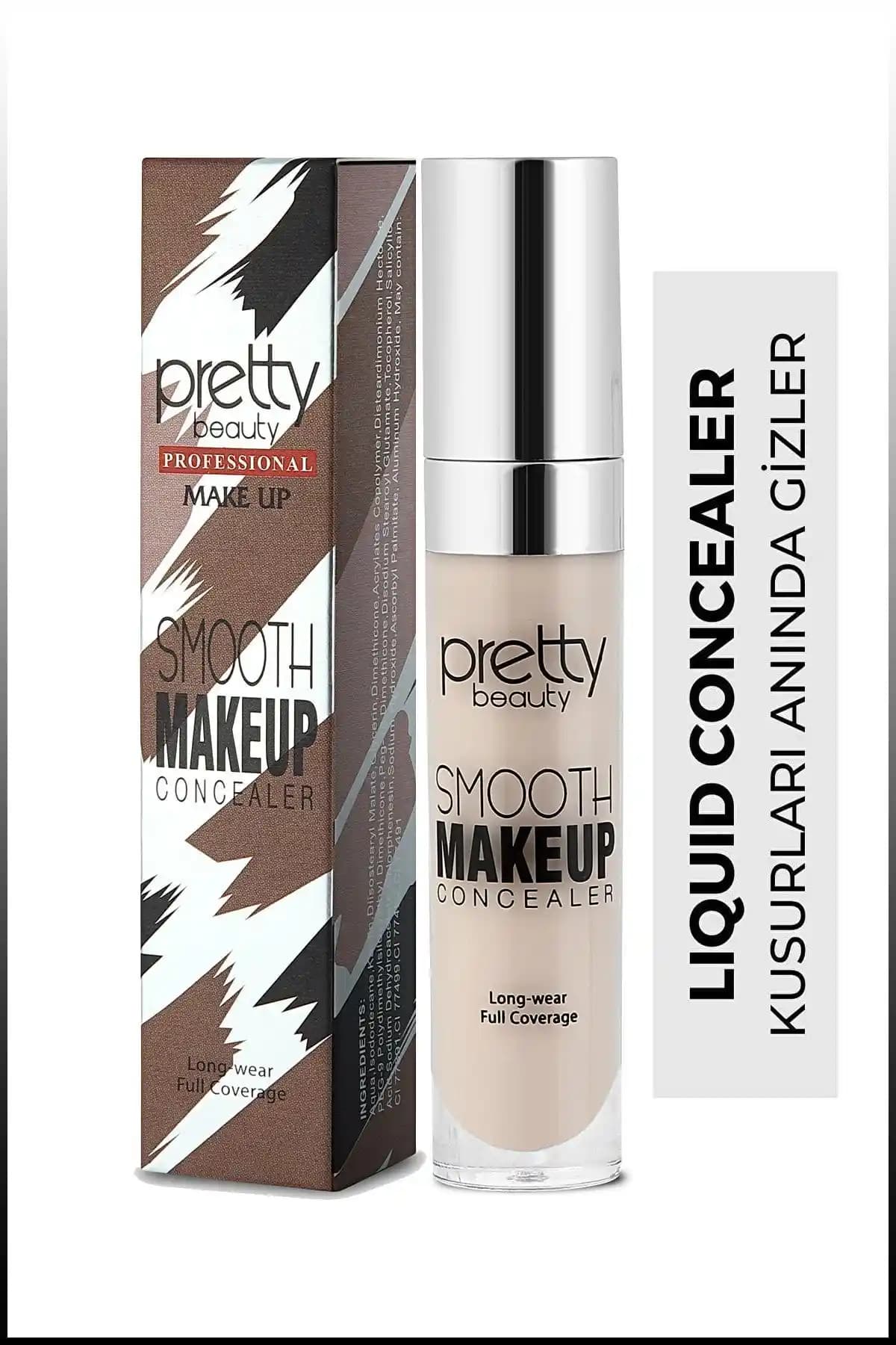 Pretty Beauty Likit Fırçalı Göz Altı Kapatıcısı: Yüksek Kapatıcılık ve Uzun Süre Dayanıklılık