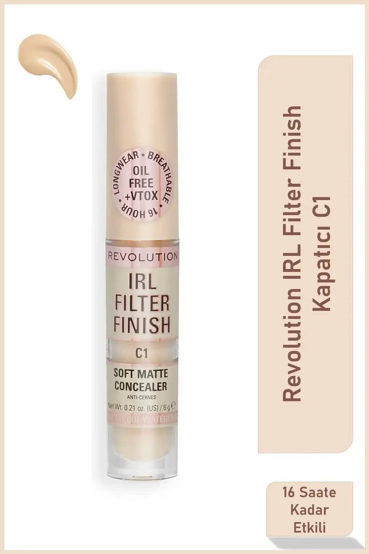 Revolution IRL Filter Finish Kapatıcı C1: Yüksek Kapatıcılık ve Doğal Görünüm Sağlayan Makyaj Ürünü