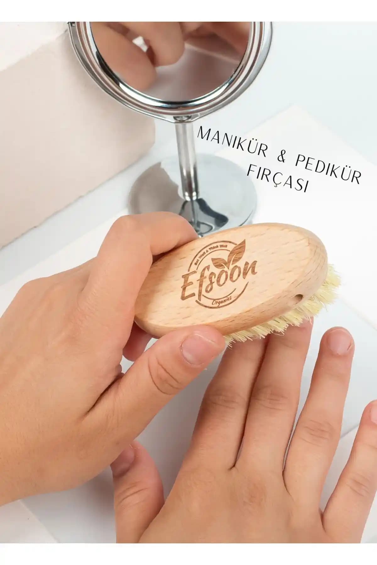 Efsoon Organics El ve Tırnak Bakımı Fırçası Doğal ve Etkili Temizlik Aracı
